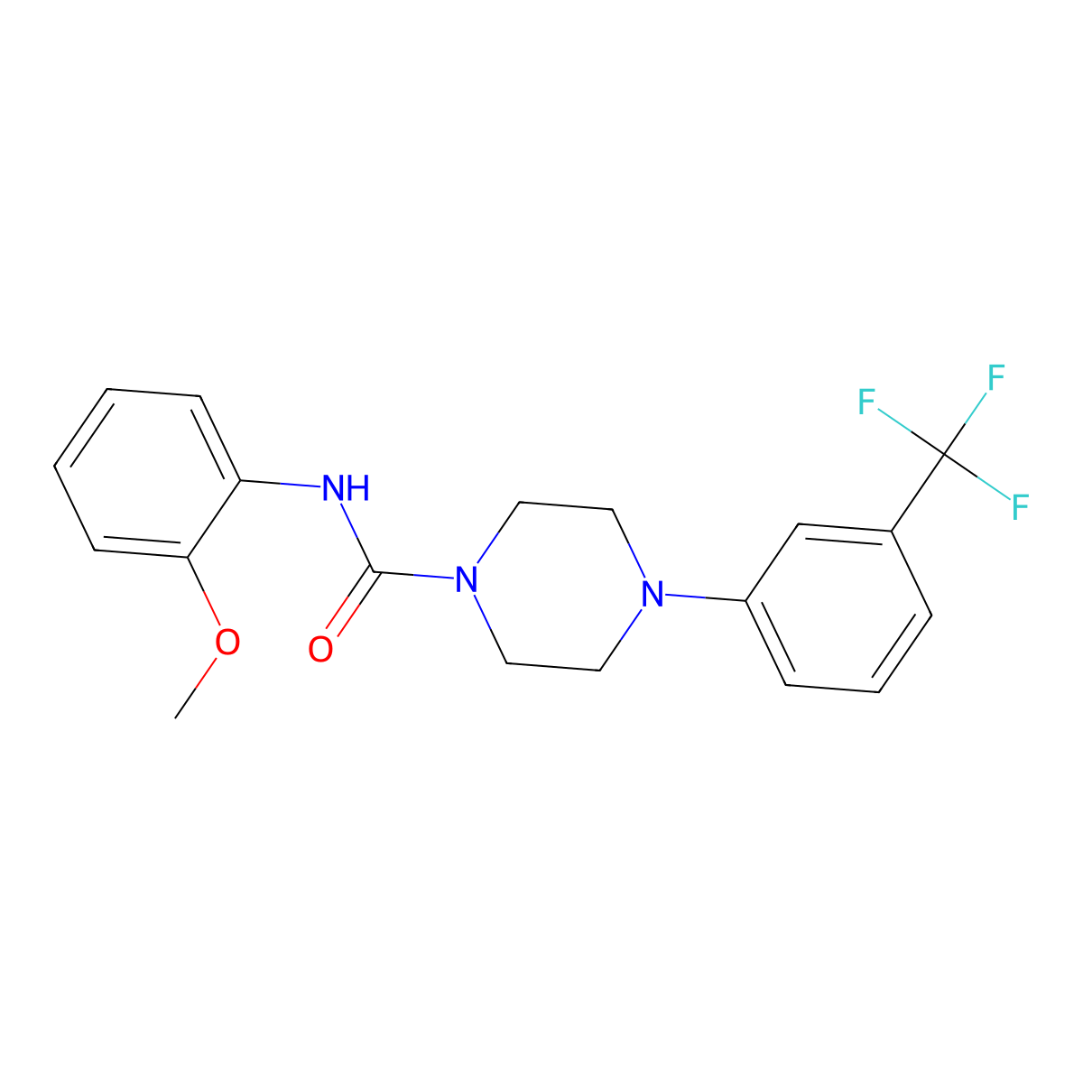 N-(2-methoxyphenyl)-4-[3-(trifluoromethyl)phenyl]piperazine-1-carboxamide molecular structure, CAS 378207-27-3