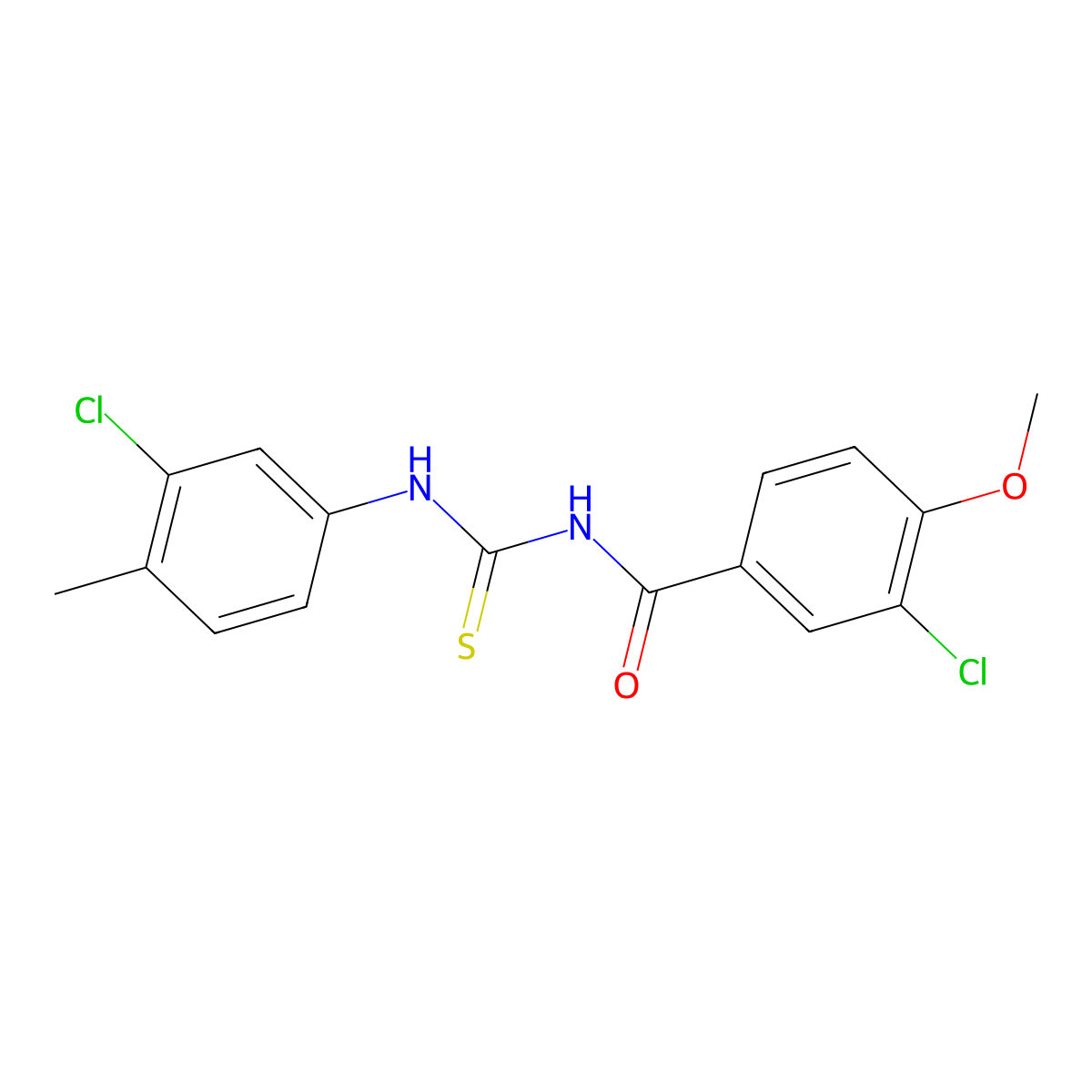 3-chloro-N-[(3-chloro-4-methylphenyl)carbamothioyl]-4-methoxybenzamide molecular structure, CAS 378207-66-0