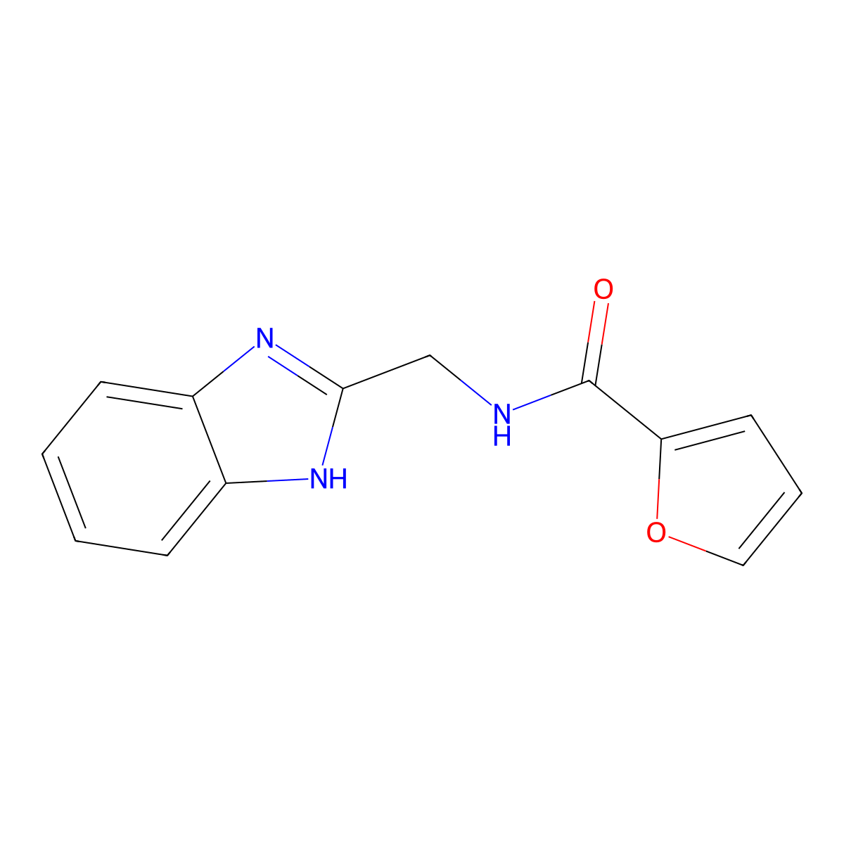 N-[(1H-1,3-benzodiazol-2-yl)methyl]furan-2-carboxamide molecular structure, CAS 378208-16-3