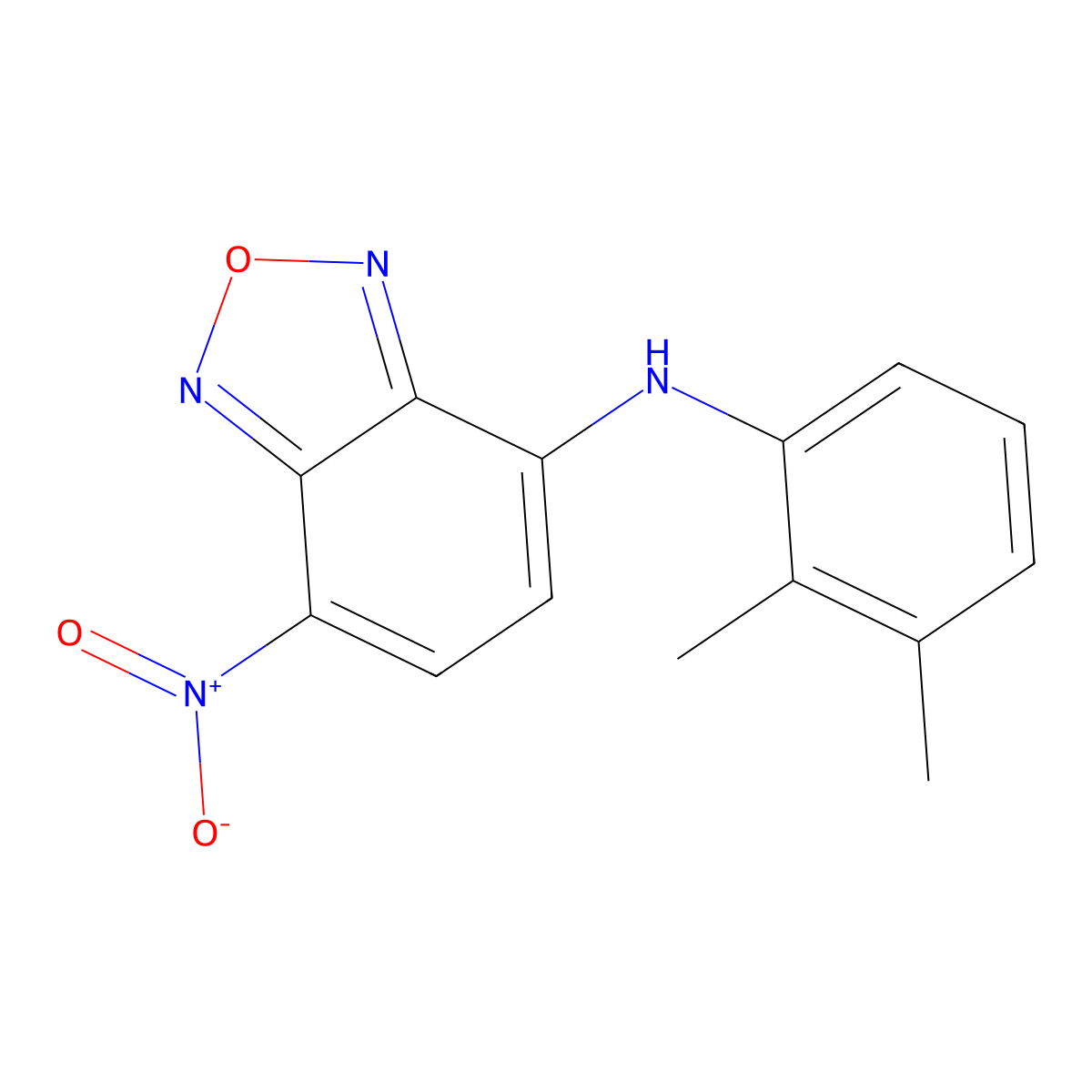 N-(2,3-dimethylphenyl)-4-nitro-2,1,3-benzoxadiazol-7-amine molecular structure, CAS 378208-65-2