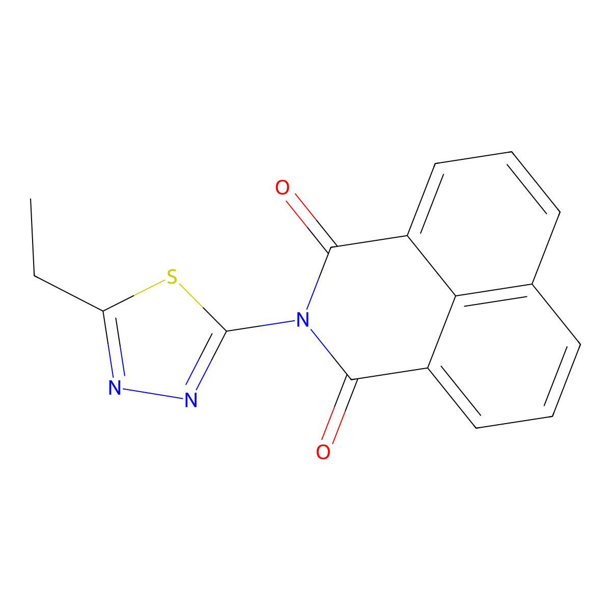 2-(5-ethyl-1,3,4-thiadiazol-2-yl)-1H-benzo[de]isoquinoline-1,3(2H)-dione molecular structure, CAS 378209-13-3