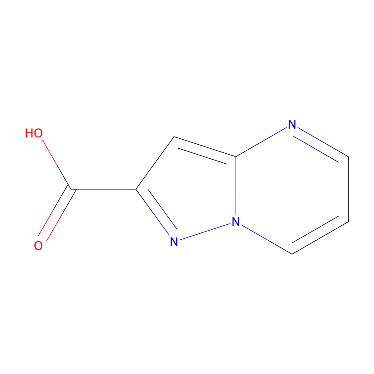 Pyrazolo[1,5-a]pyrimidine-2-carboxylic acid molecular structure, CAS 378211-85-9