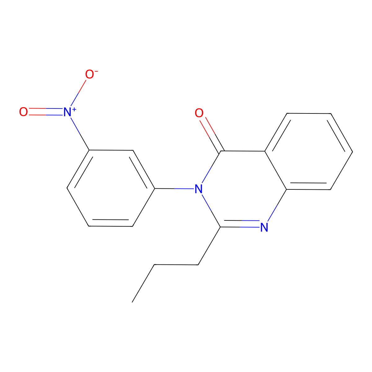 3-(3-Nitrophenyl)-2-propylquinazolin-4-one molecular structure, CAS 378212-32-9