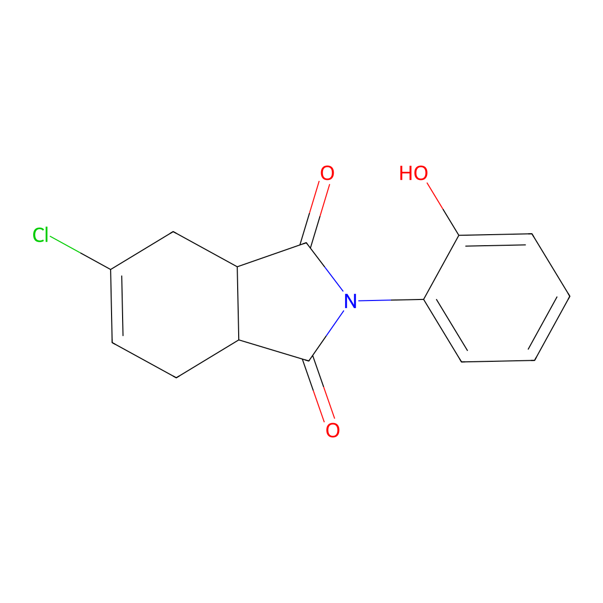 5-chloro-2-(2-hydroxyphenyl)-3a,4,7,7a-tetrahydro-1H-isoindole-1,3(2H)-dione molecular structure, CAS 378212-48-7