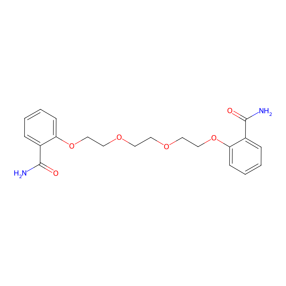 2-[2-[2-[2-(2-Carbamoylphenoxy)ethoxy]ethoxy]ethoxy]benzamide molecular structure, CAS 378213-00-4