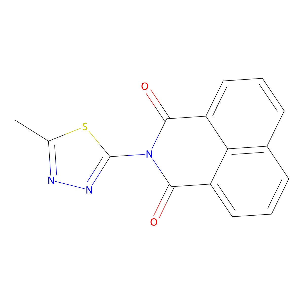 2-(5-methyl-1,3,4-thiadiazol-2-yl)-1H-benzo[de]isoquinoline-1,3(2H)-dione molecular structure, CAS 378213-39-9