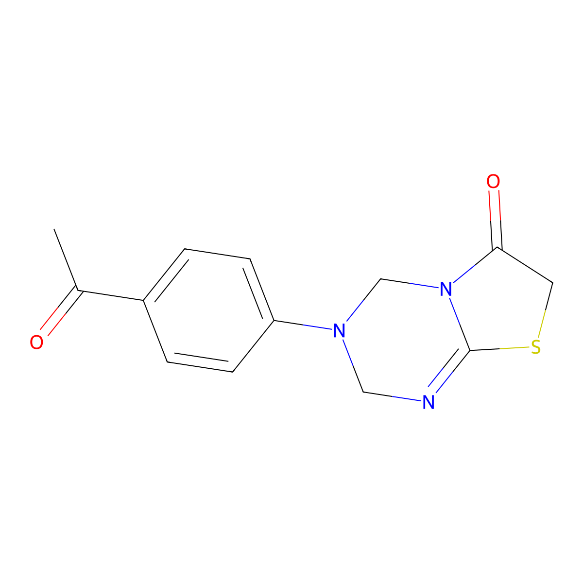 3-(4-Acetylphenyl)-2,4-dihydro-[1,3]thiazolo[3,2-a][1,3,5]triazin-6-one molecular structure, CAS 378213-41-3