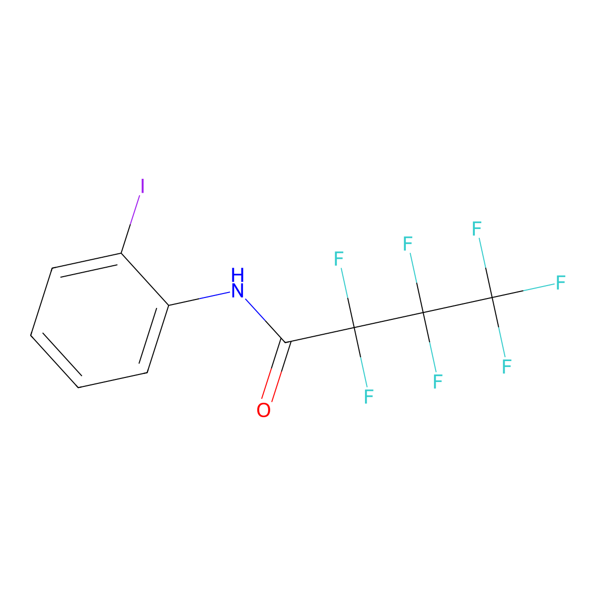 2,2,3,3,4,4,4-Heptafluoro-N-(2-iodophenyl)butanamide molecular structure, CAS 378215-44-2