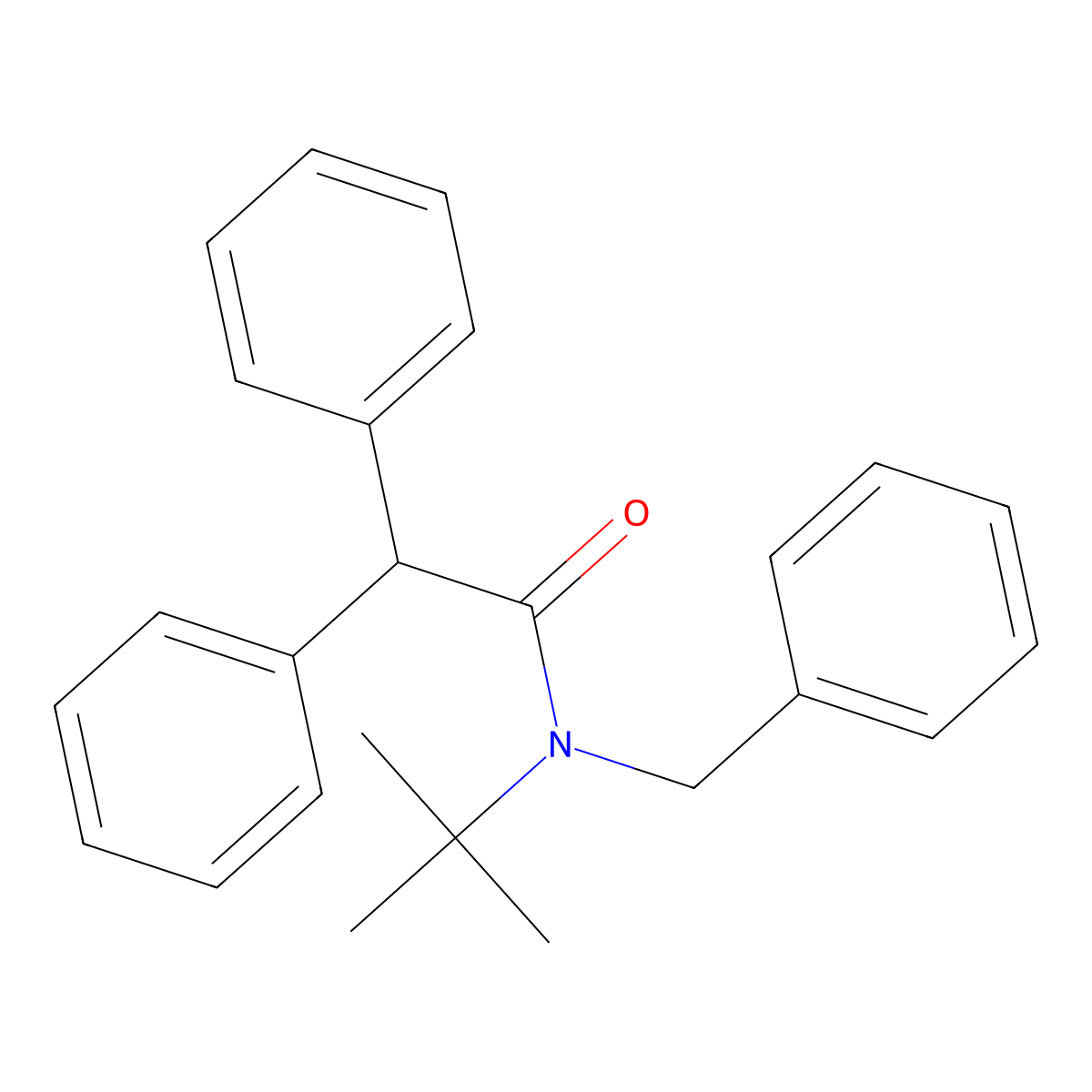 N-benzyl-N-tert-butyl-2,2-diphenylacetamide molecular structure, CAS 378215-88-4