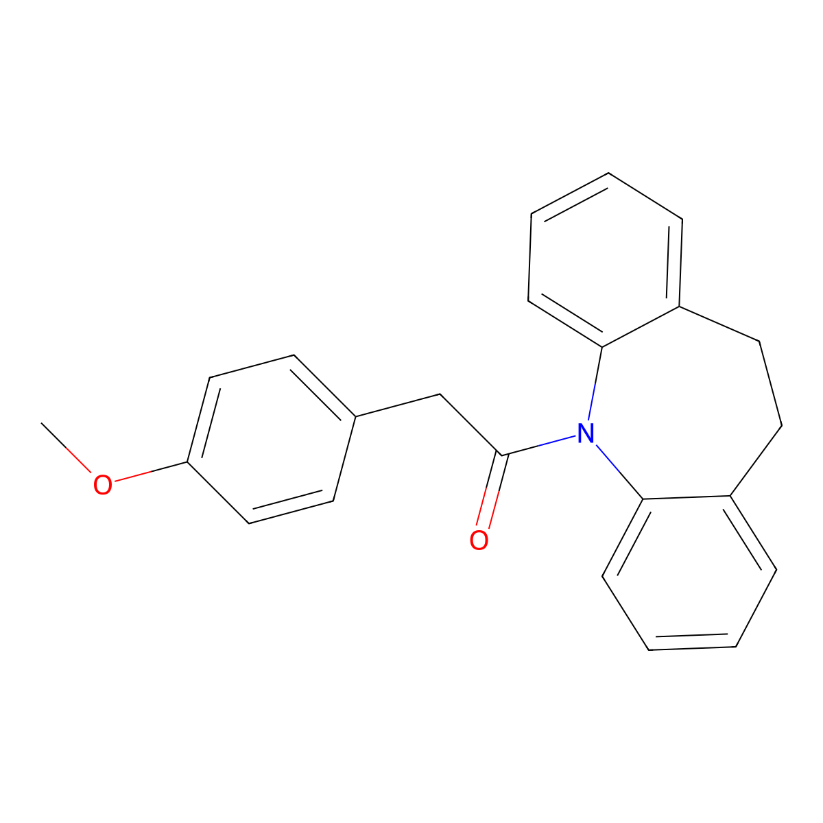 1-(5,6-Dihydrobenzo[b][1]benzazepin-11-yl)-2-(4-methoxyphenyl)ethanone molecular structure, CAS 378216-55-8