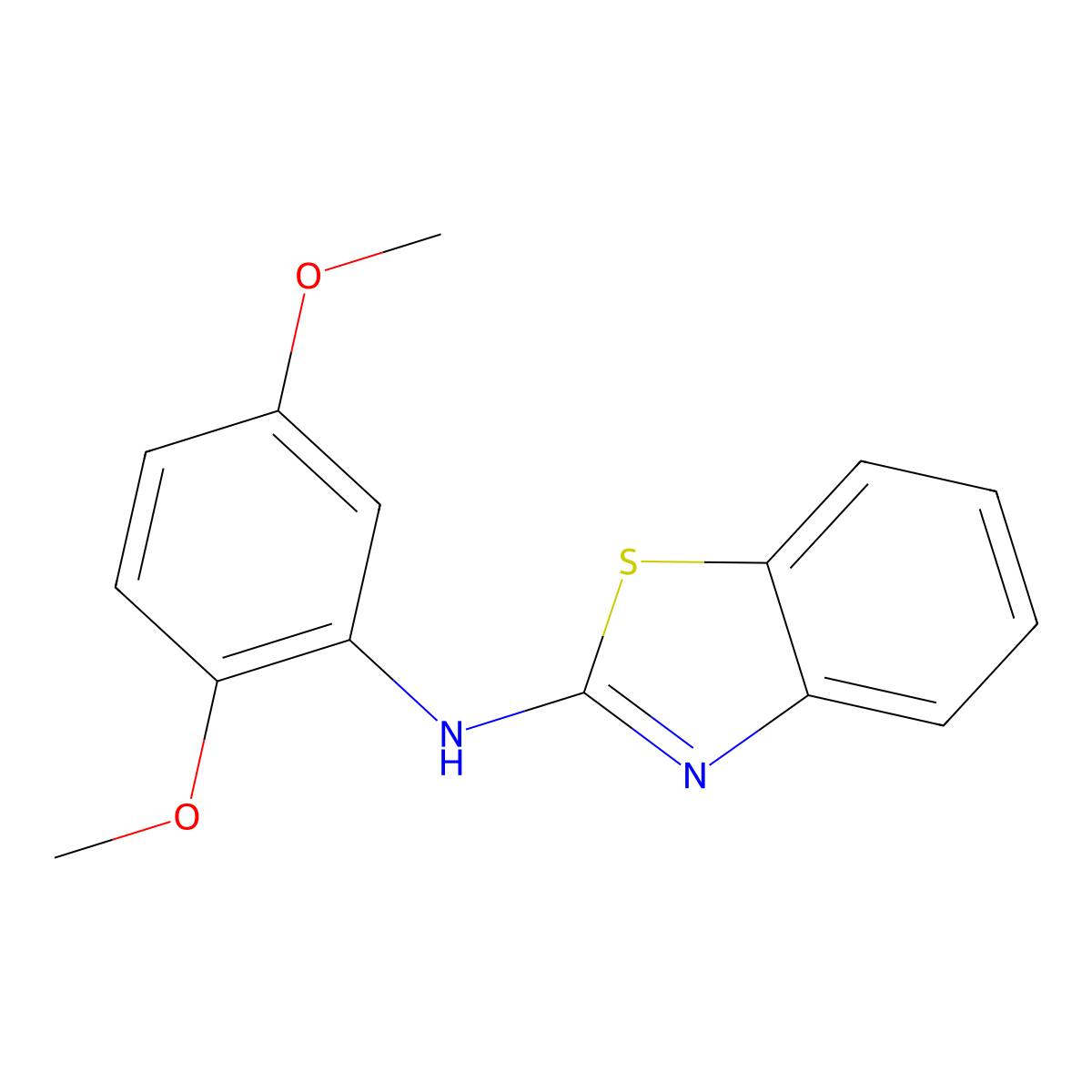 N-(2,5-dimethoxyphenyl)-1,3-benzothiazol-2-amine molecular structure, CAS 378216-66-1