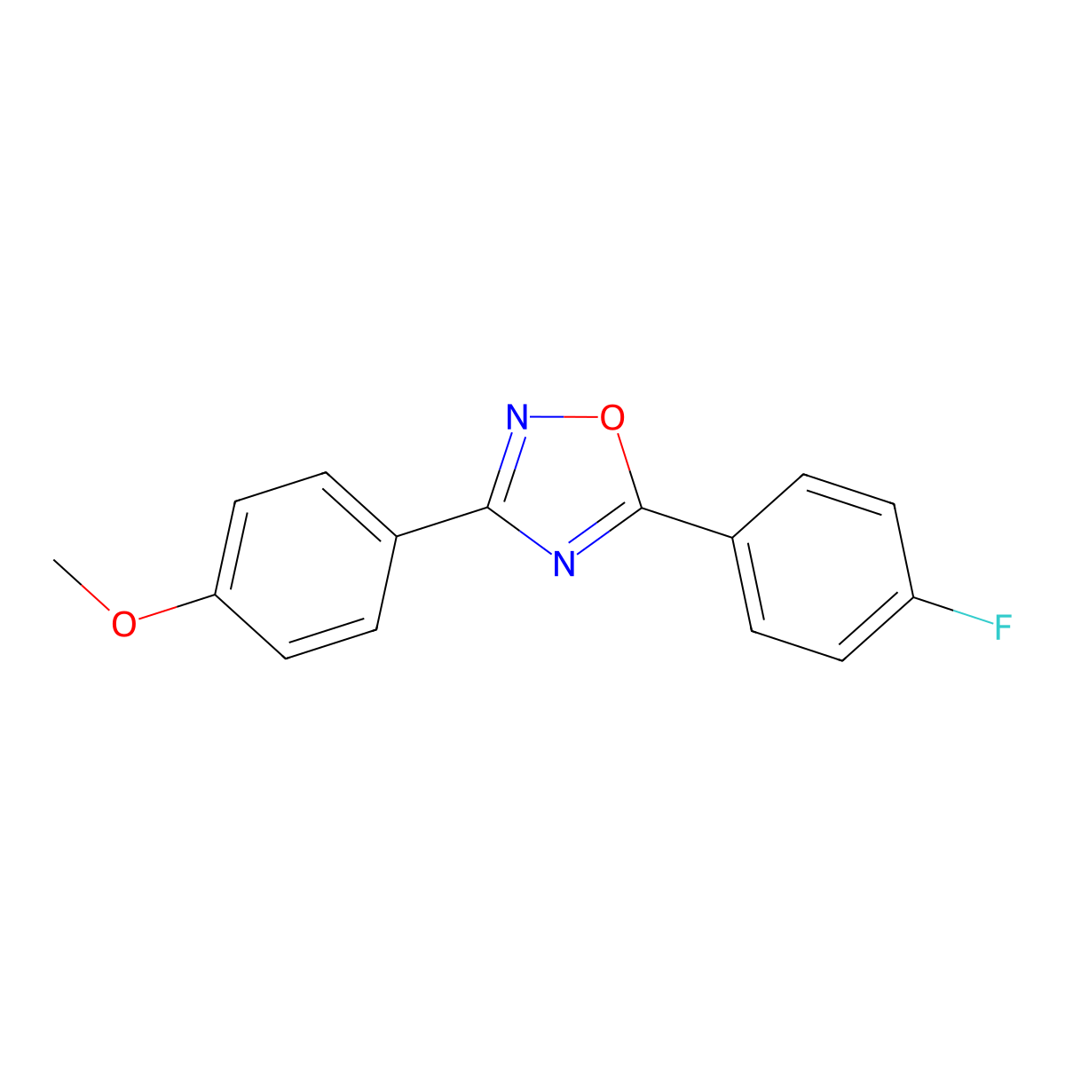 5-(4-Fluorophenyl)-3-(4-methoxyphenyl)-1,2,4-oxadiazole molecular structure, CAS 378217-59-5