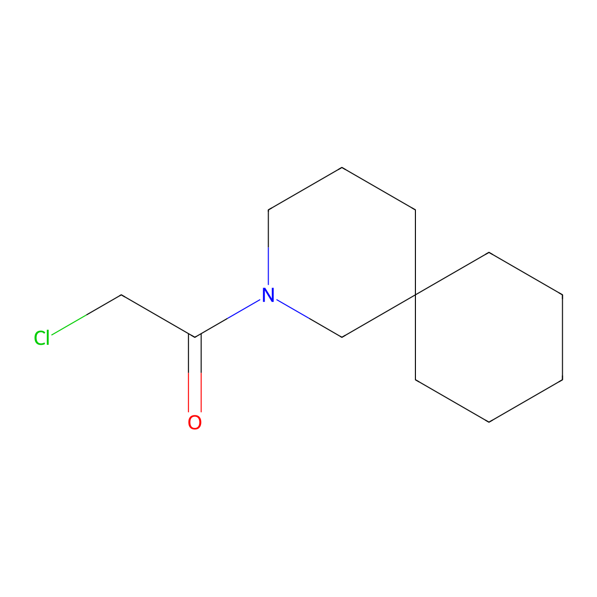 2-Chloro-1-(2-azaspiro[5.5]undecan-2-yl)ethanone molecular structure, CAS 378218-27-0