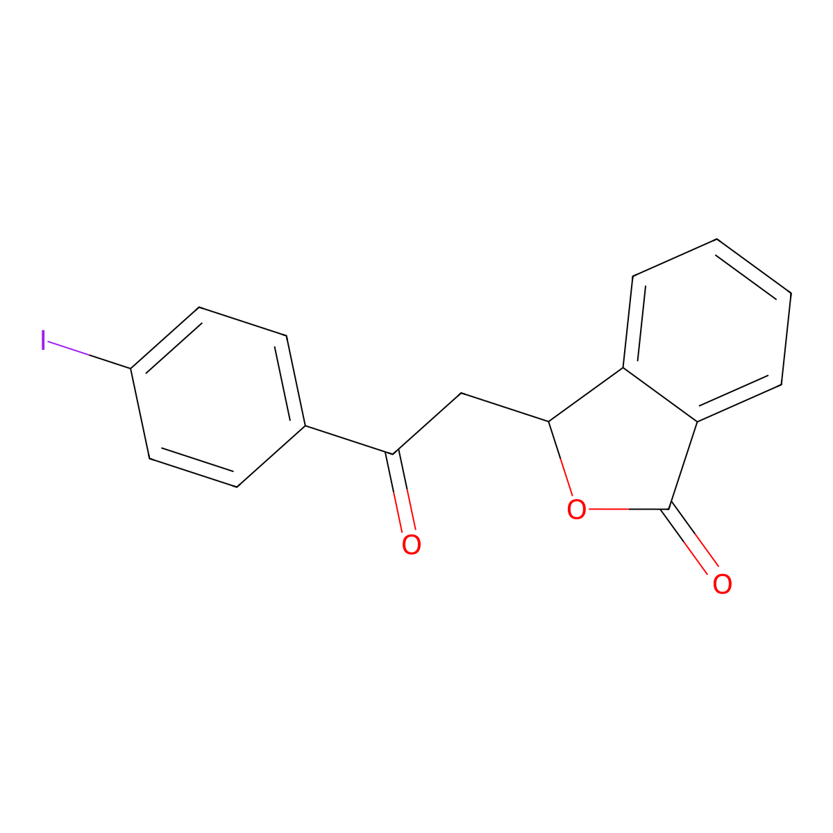 3-[2-(4-iodophenyl)-2-oxoethyl]-3H-2-benzofuran-1-one molecular structure, CAS 378218-33-8