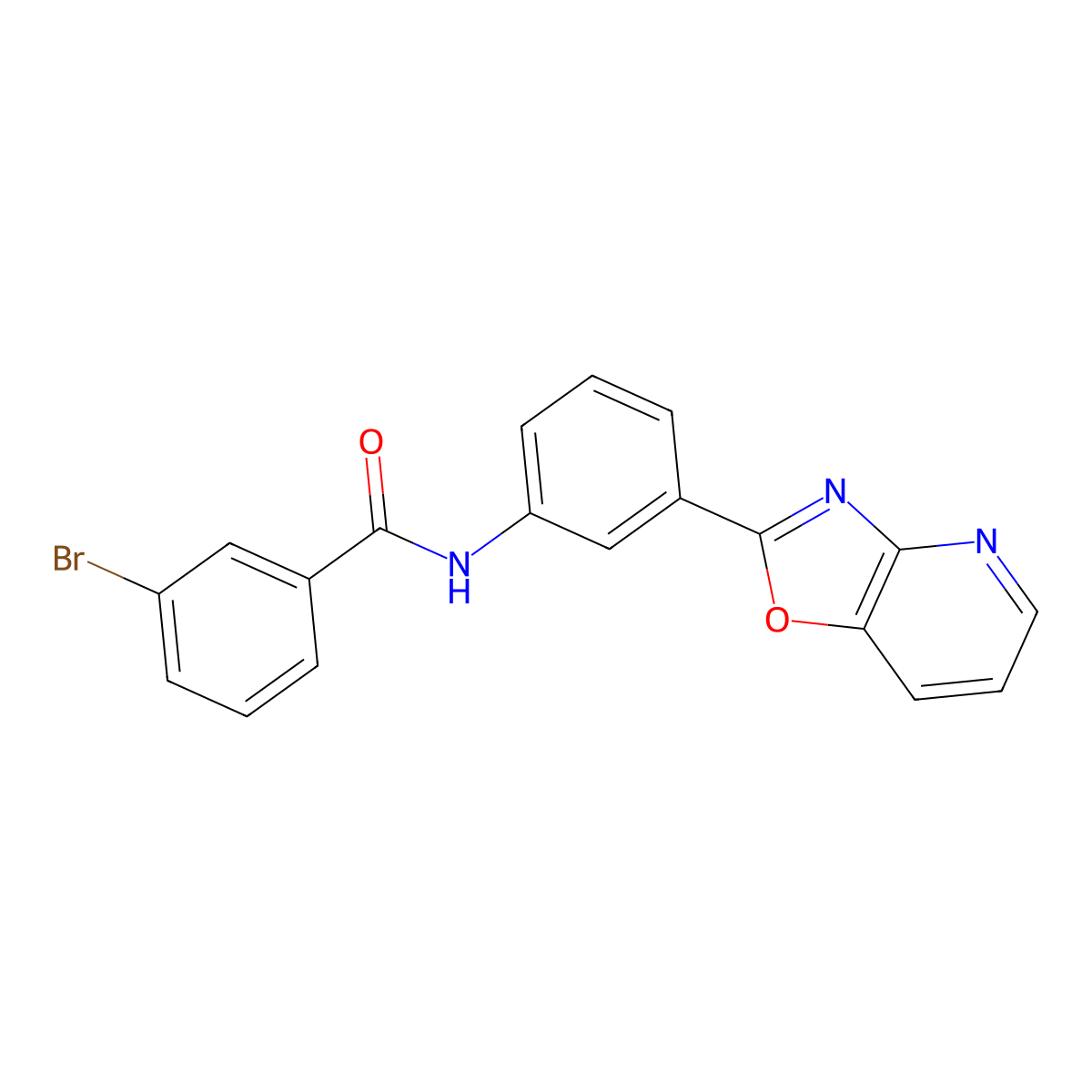 3-bromo-N-[3-([1,3]oxazolo[4,5-b]pyridin-2-yl)phenyl]benzamide molecular structure, CAS 378220-69-0