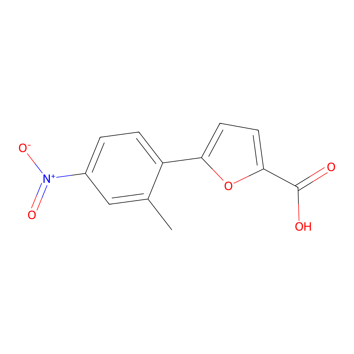 5-(2-Methyl-4-nitrophenyl)furan-2-carboxylic acid molecular structure, CAS 378221-36-4