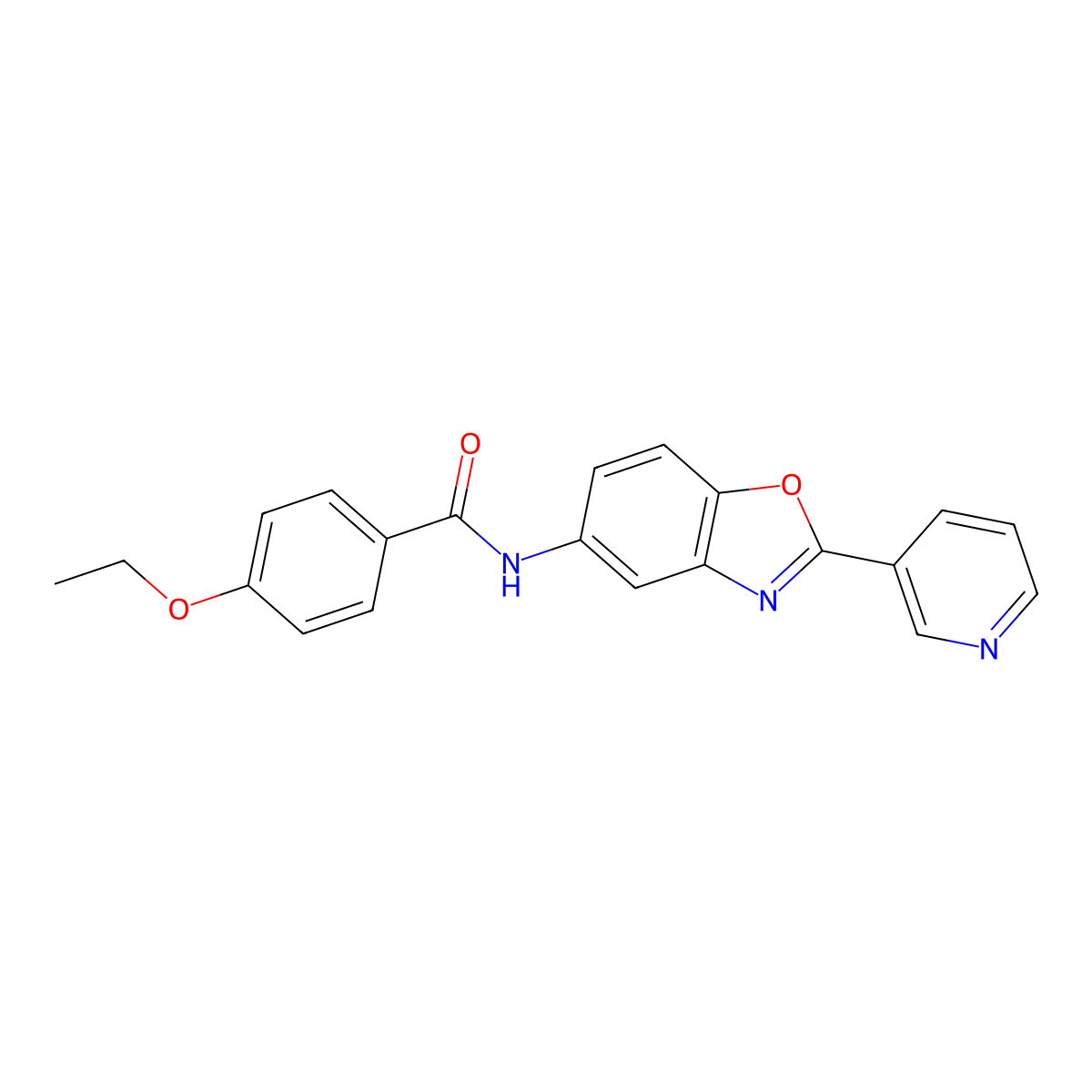 4-ethoxy-N-(2-pyridin-3-yl-1,3-benzoxazol-5-yl)benzamide molecular structure, CAS 378222-99-2