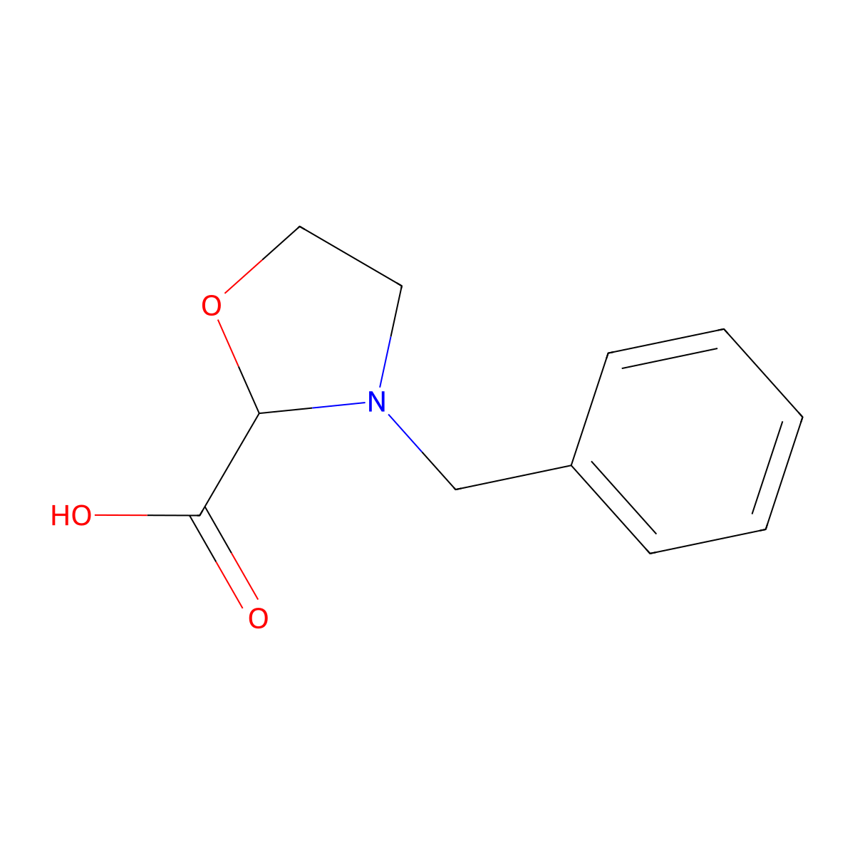 3-Benzyloxazolidine-2-carboxylic acid molecular structure, CAS 378223-36-0