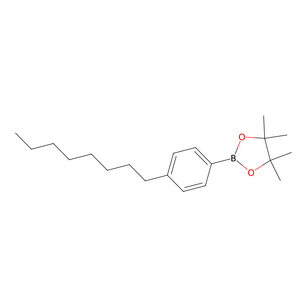 4,4,5,5-Tetramethyl-2-(4-octylphenyl)-1,3,2-dioxaborolane molecular structure, CAS 378223-65-5