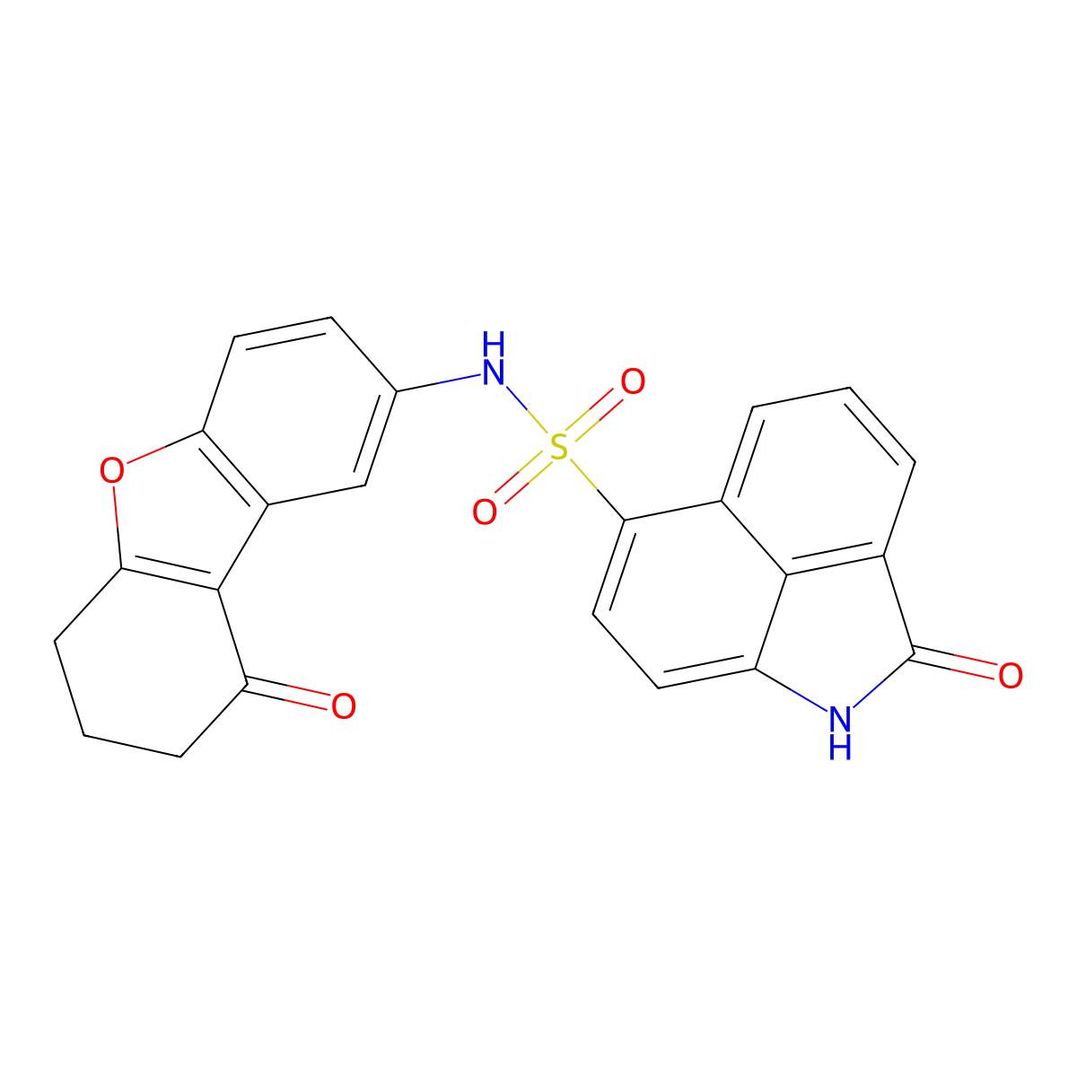 2-oxo-N-(9-oxo-7,8-dihydro-6H-dibenzofuran-2-yl)-1H-benzo[cd]indole-6-sulfonamide molecular structure, CAS 378224-77-2