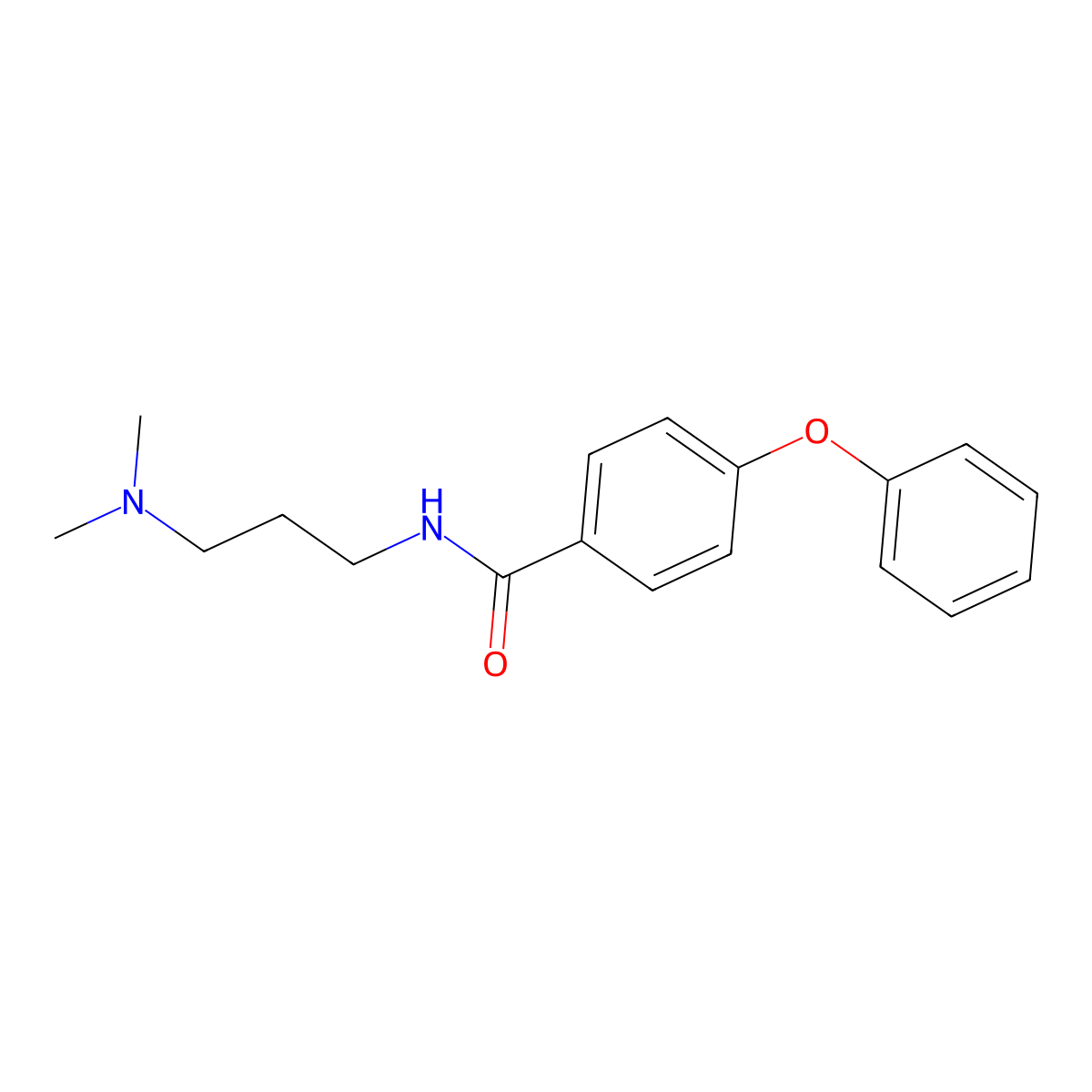 N-[3-(dimethylamino)propyl]-4-phenoxybenzamide molecular structure, CAS 378225-21-9