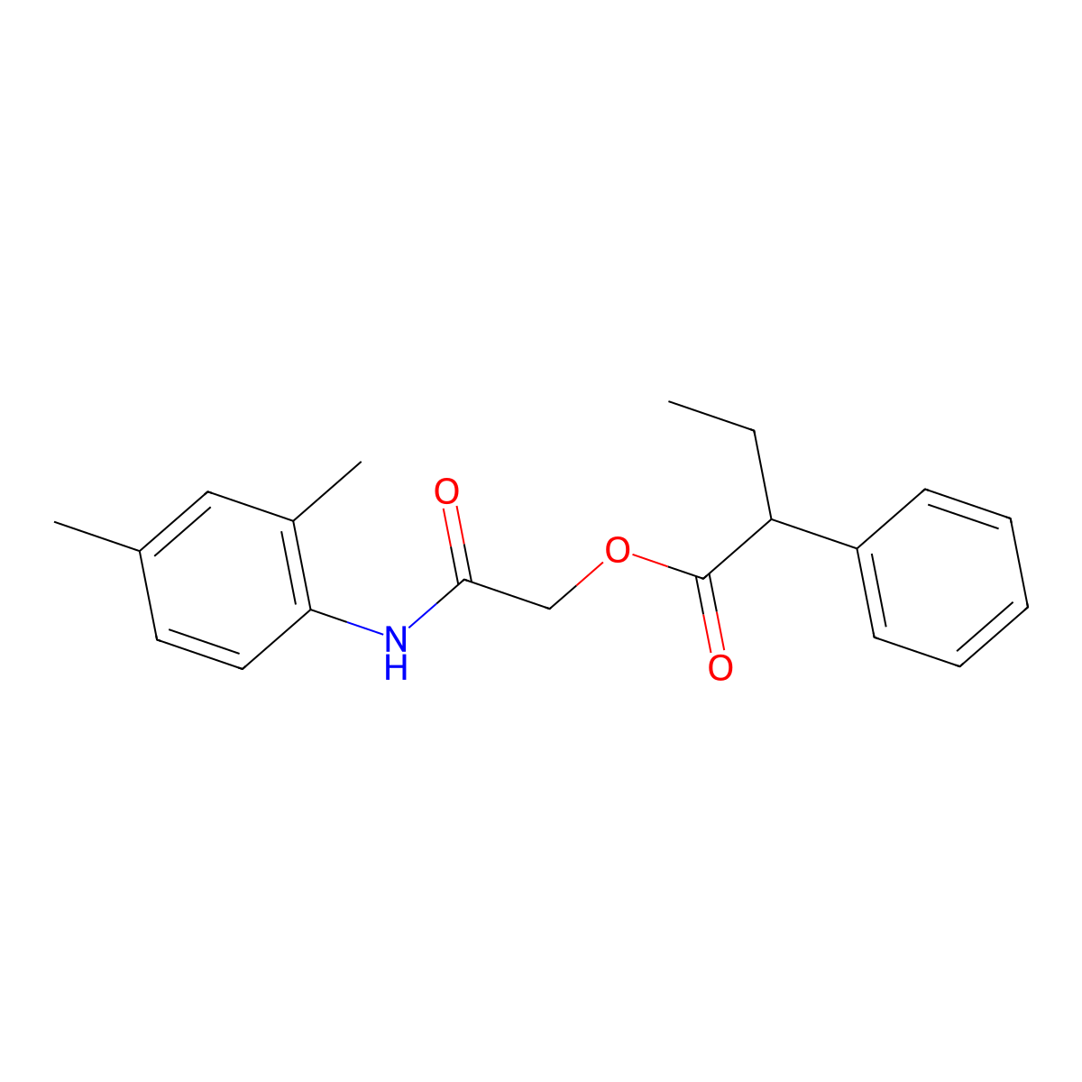 [(2,4-Dimethylphenyl)carbamoyl]methyl 2-phenylbutanoate molecular structure, CAS 378225-83-3