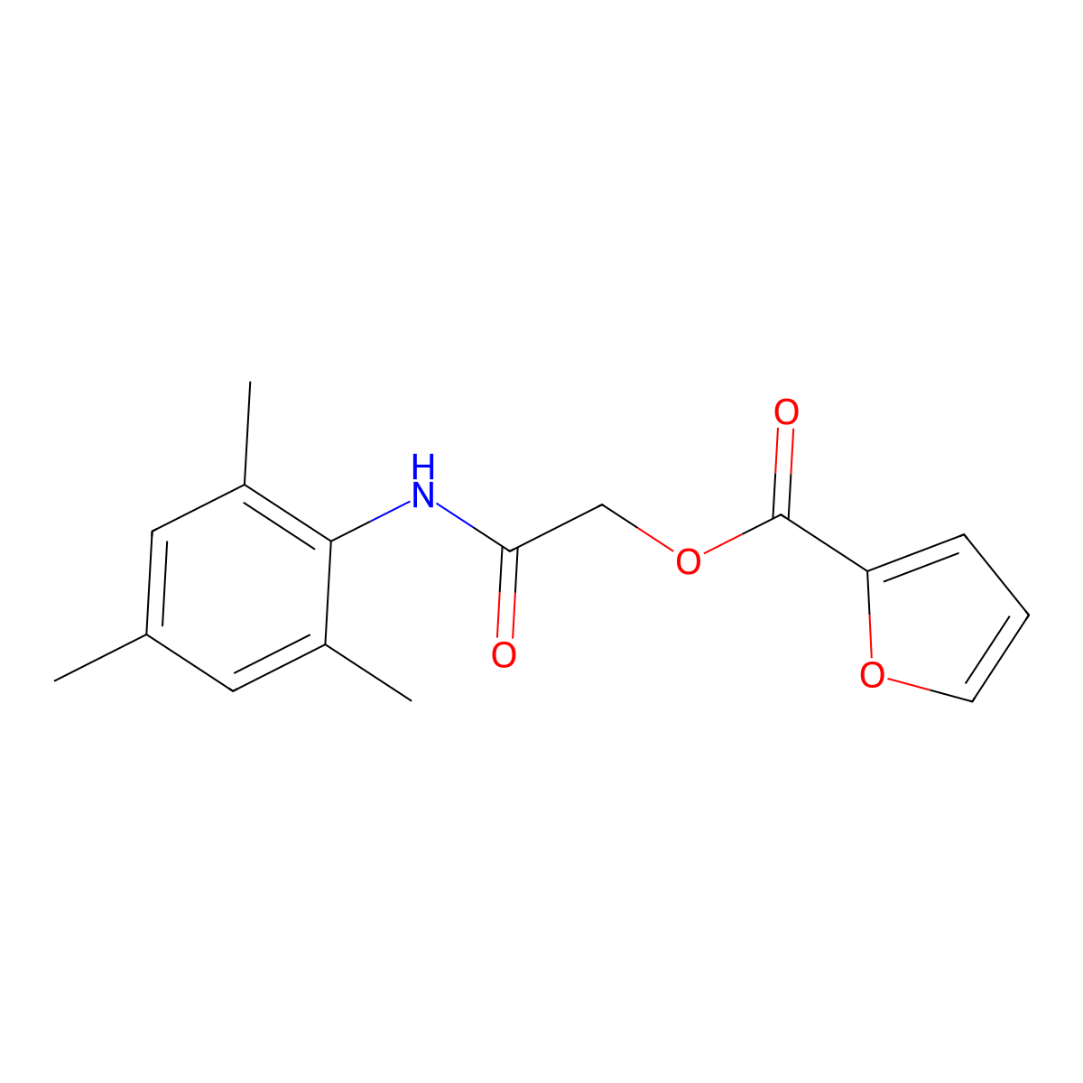 2-(Mesitylamino)-2-oxoethyl 2-furoate molecular structure, CAS 378226-52-9