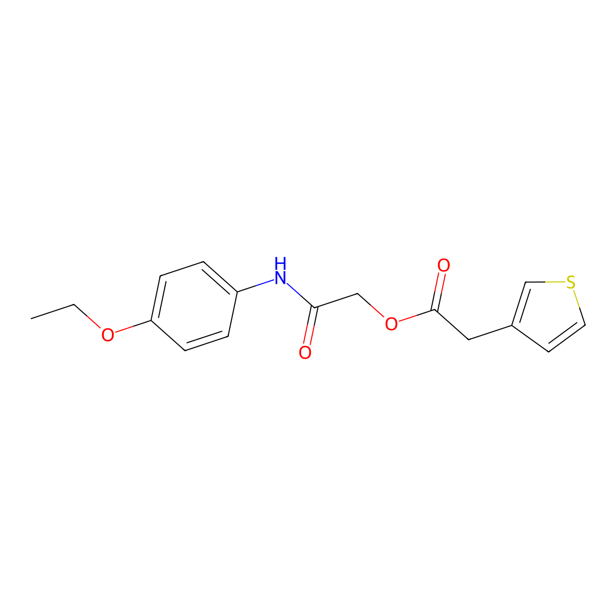 [2-(4-Ethoxyanilino)-2-oxoethyl] 2-thiophen-3-ylacetate molecular structure, CAS 378226-53-0