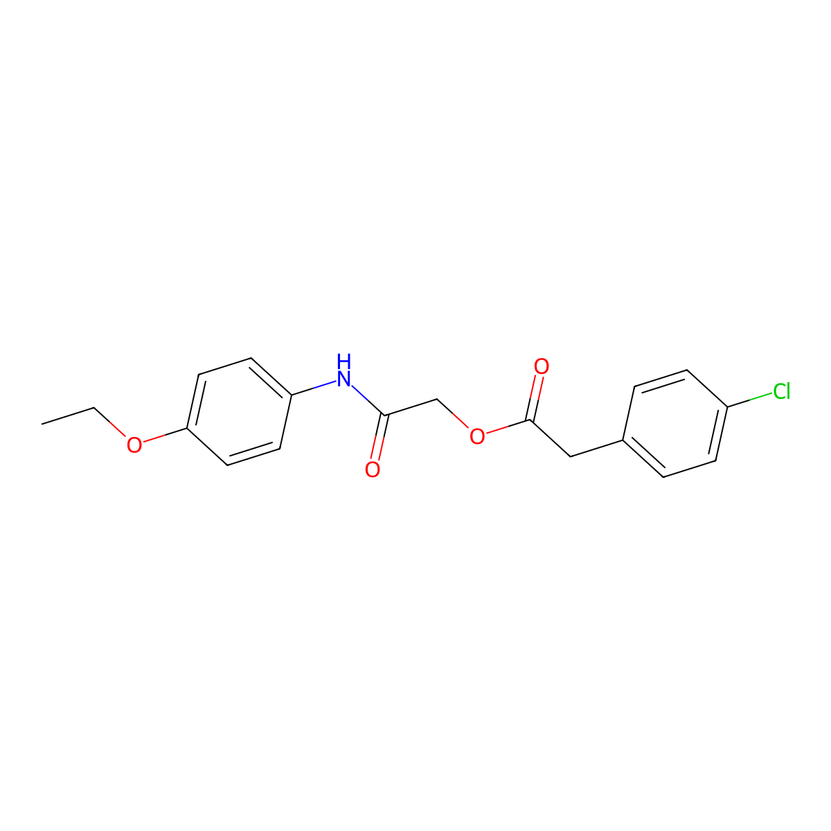 [2-(4-Ethoxyanilino)-2-oxoethyl] 2-(4-chlorophenyl)acetate molecular structure, CAS 378226-54-1