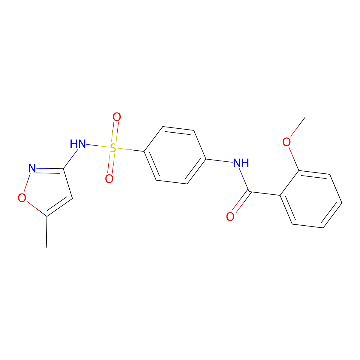 2-methoxy-N-(4-{[(5-methyl-3-isoxazolyl)amino]sulfonyl}phenyl)benzamide molecular structure, CAS 378228-31-0