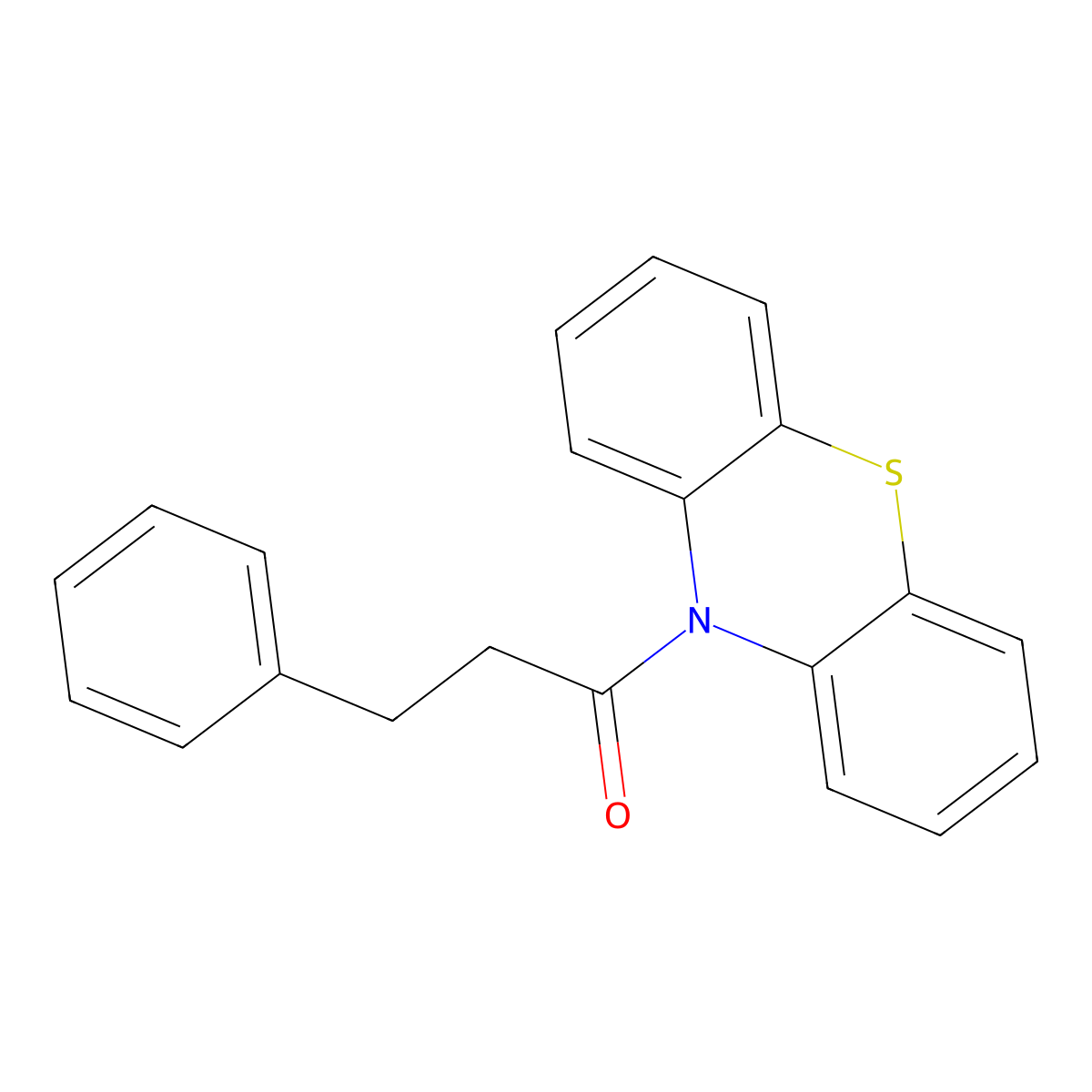 1-(10H-phenothiazin-10-yl)-3-phenylpropan-1-one molecular structure, CAS 378233-50-2