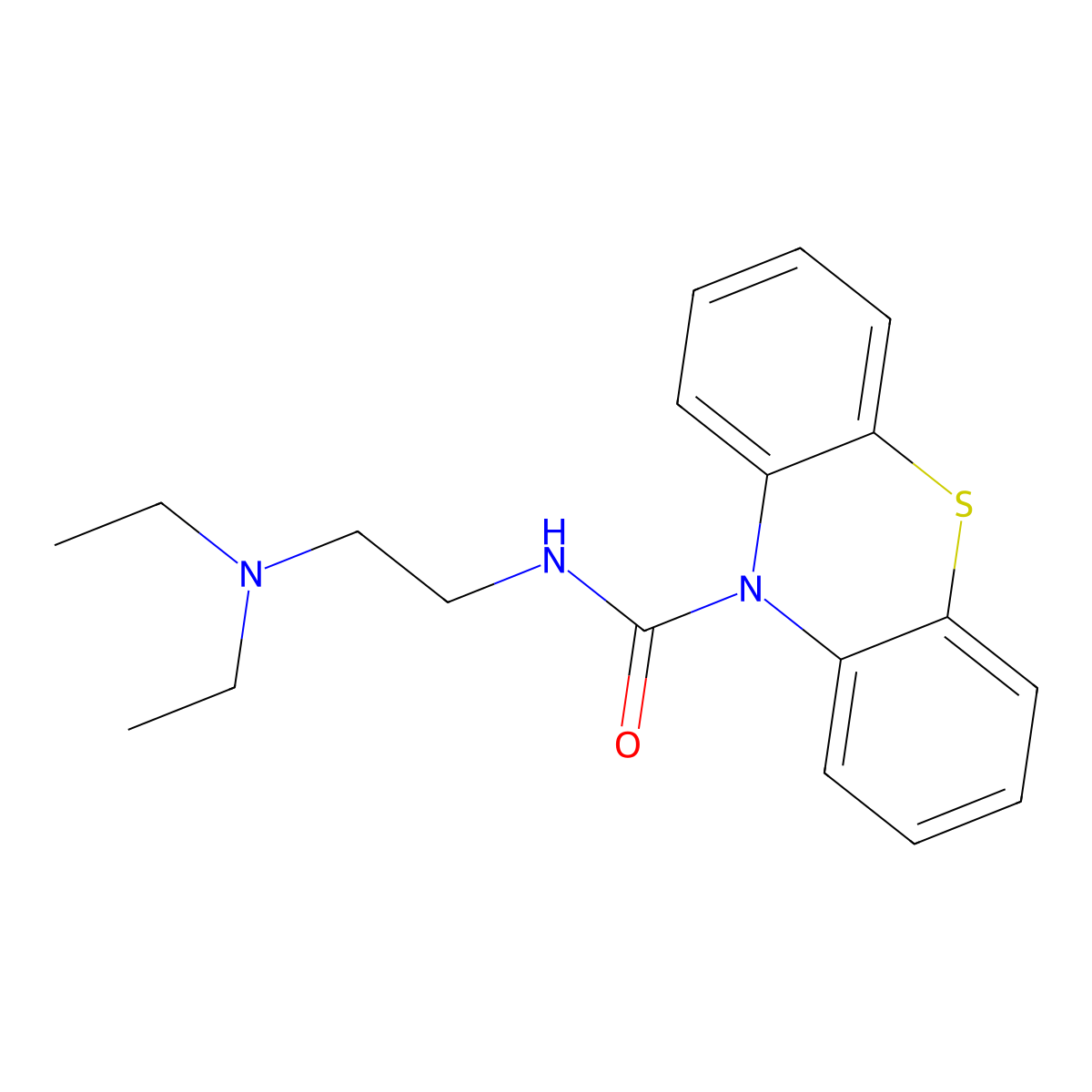 N-[2-(diethylamino)ethyl]-10H-phenothiazine-10-carboxamide molecular structure, CAS 378233-51-3