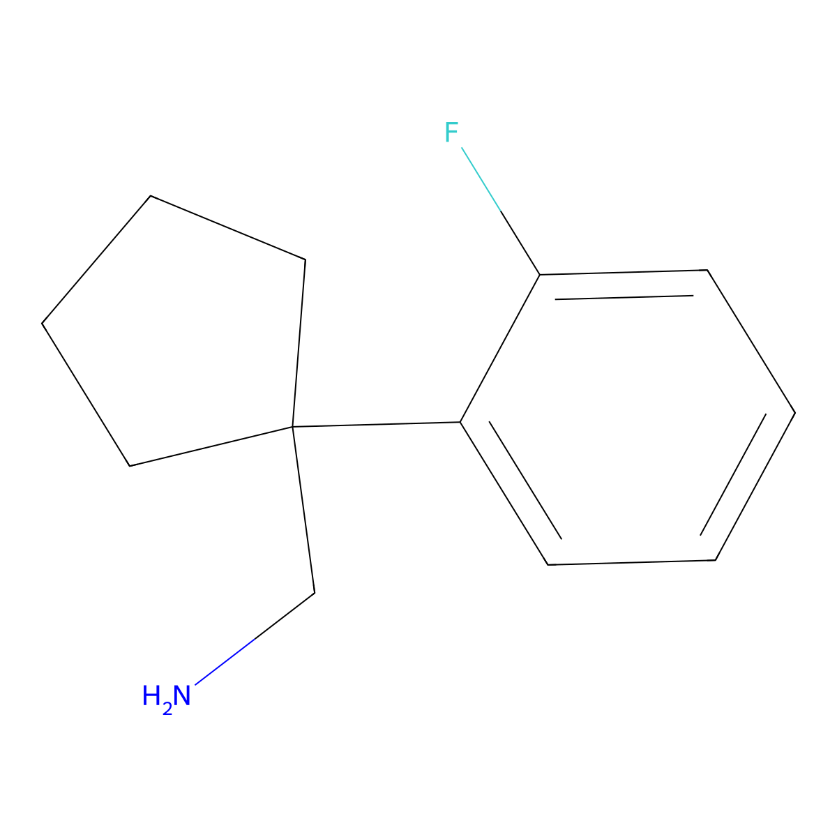 [1-(2-Fluorophenyl)cyclopentyl]methanamine molecular structure, CAS 378247-87-1