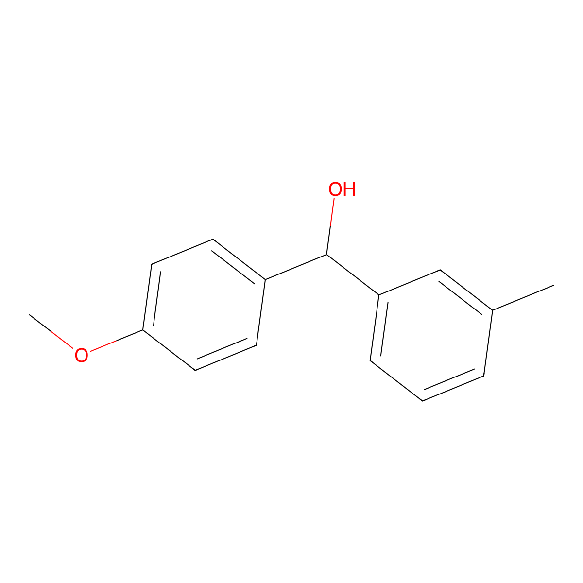 4-Methoxy-3'-methylbenzhydrol molecular structure, CAS 37825-77-7