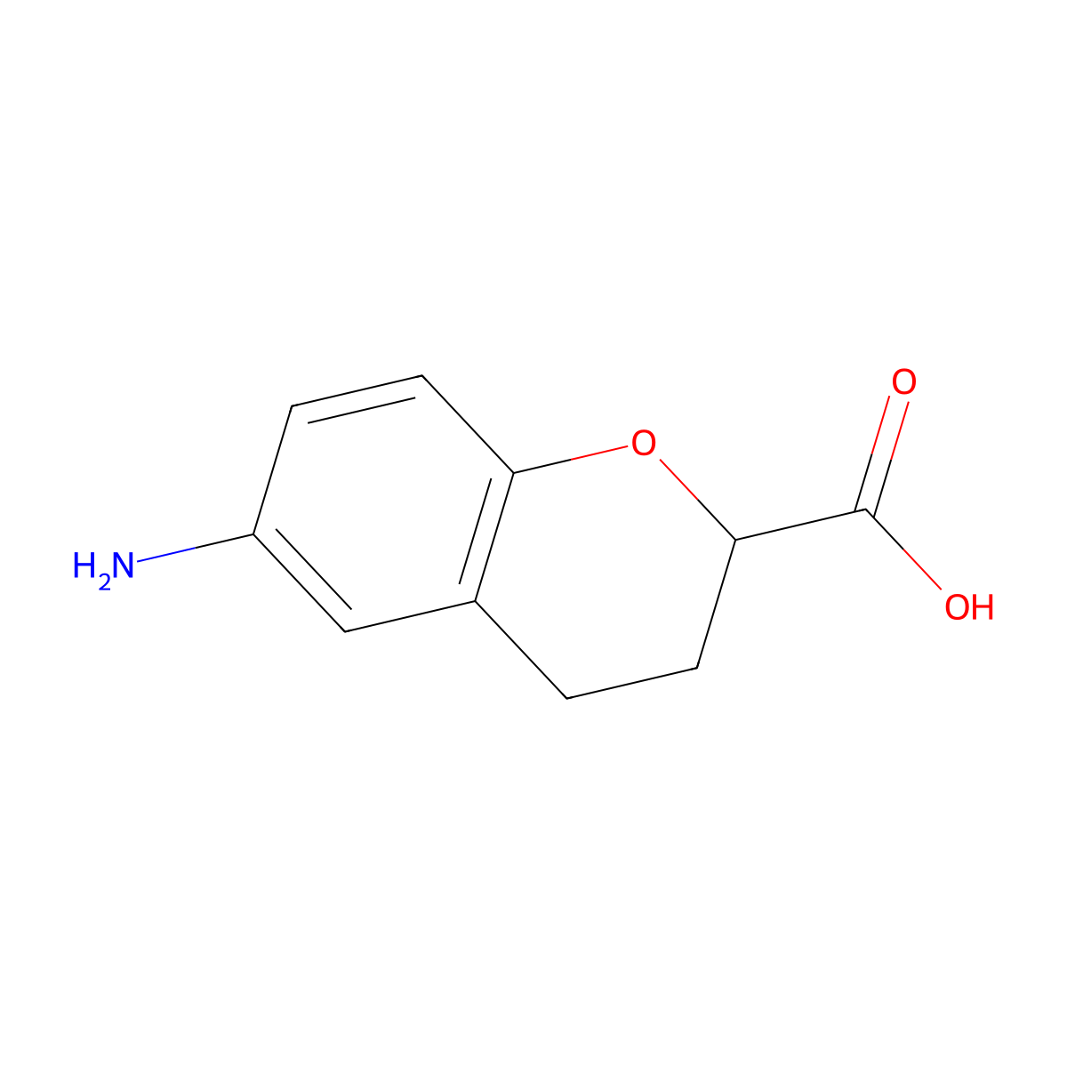 6-Aminochroman-2-carboxylic acid molecular structure, CAS 378252-02-9