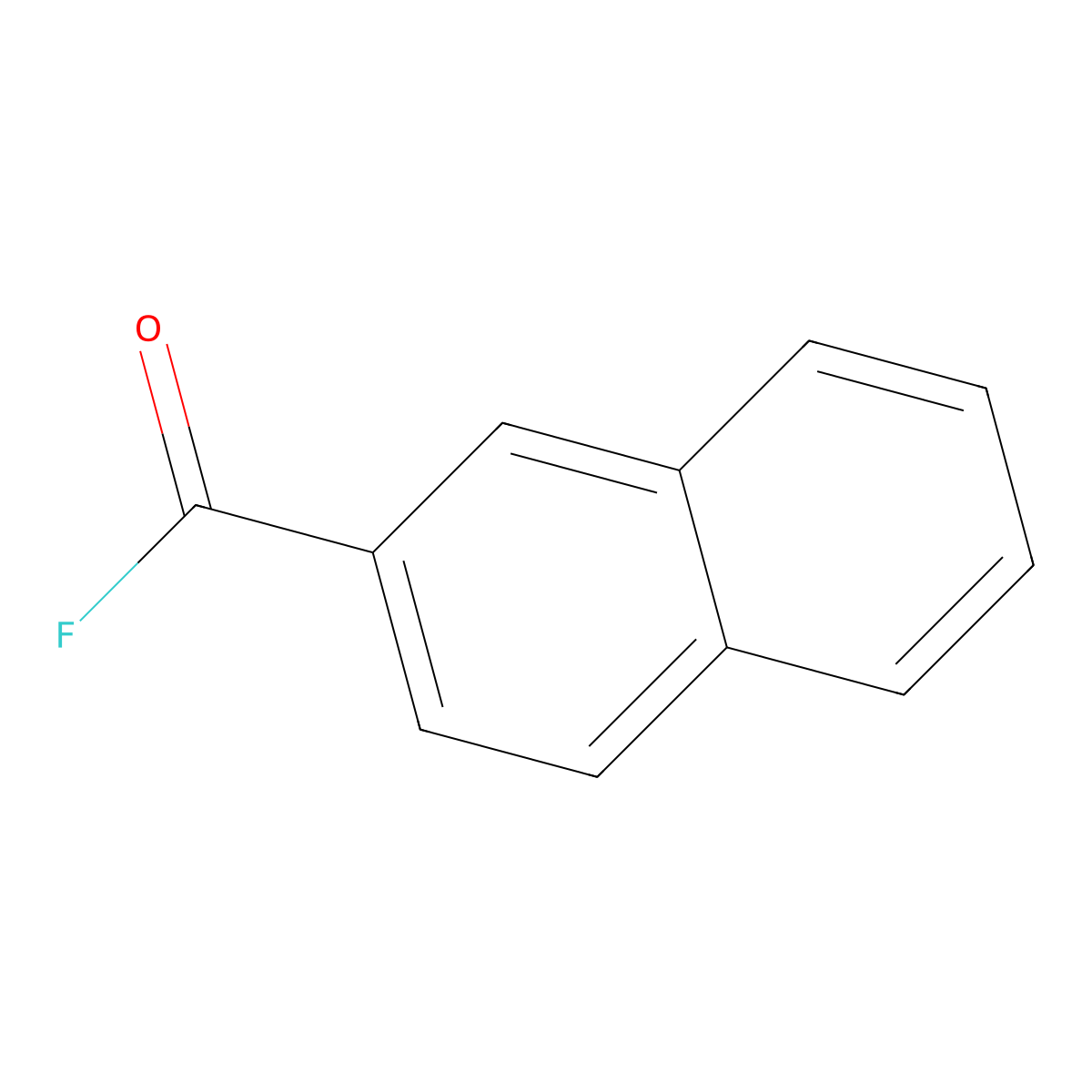 Naphthalene-2-carbonyl fluoride molecular structure, CAS 37827-83-1