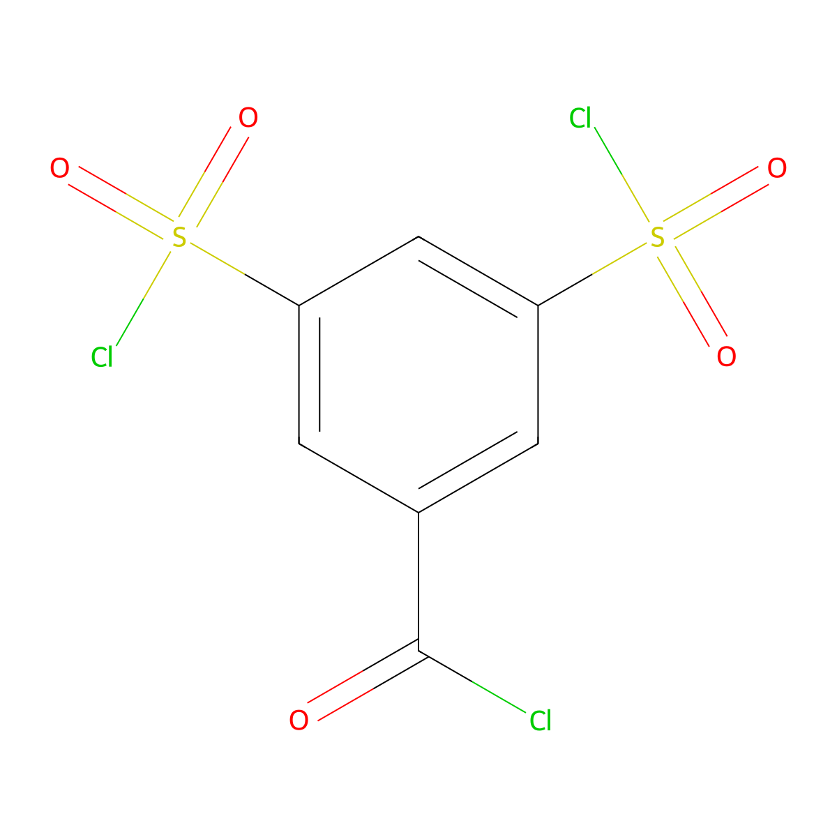 3,5-Bis(chlorosulfonyl)benzoyl chloride molecular structure, CAS 37828-01-6