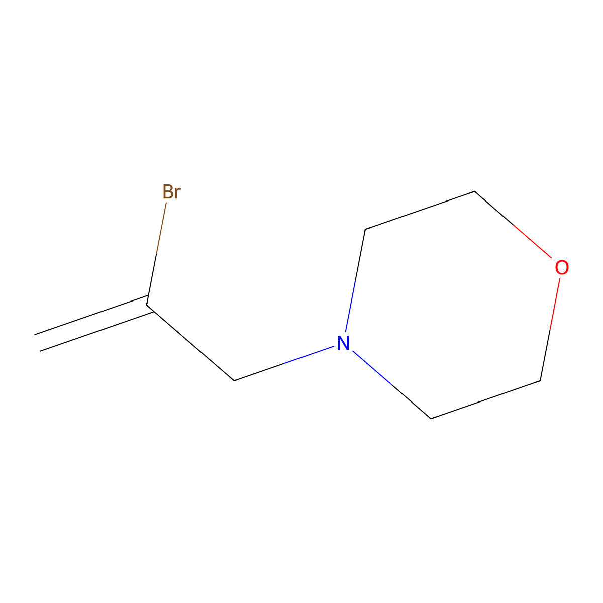 Morpholine, 4-(2-bromo-2-propenyl)- molecular structure, CAS 37828-83-4