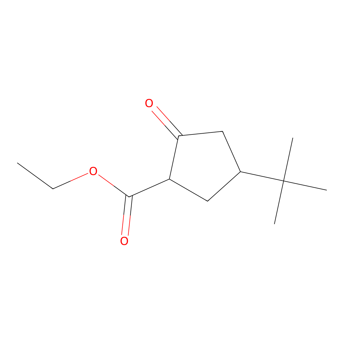 ethyl 4-tert-butyl-2-oxocyclopentane-1-carboxylate, Mixture of diastereomers molecular structure, CAS 37829-06-4