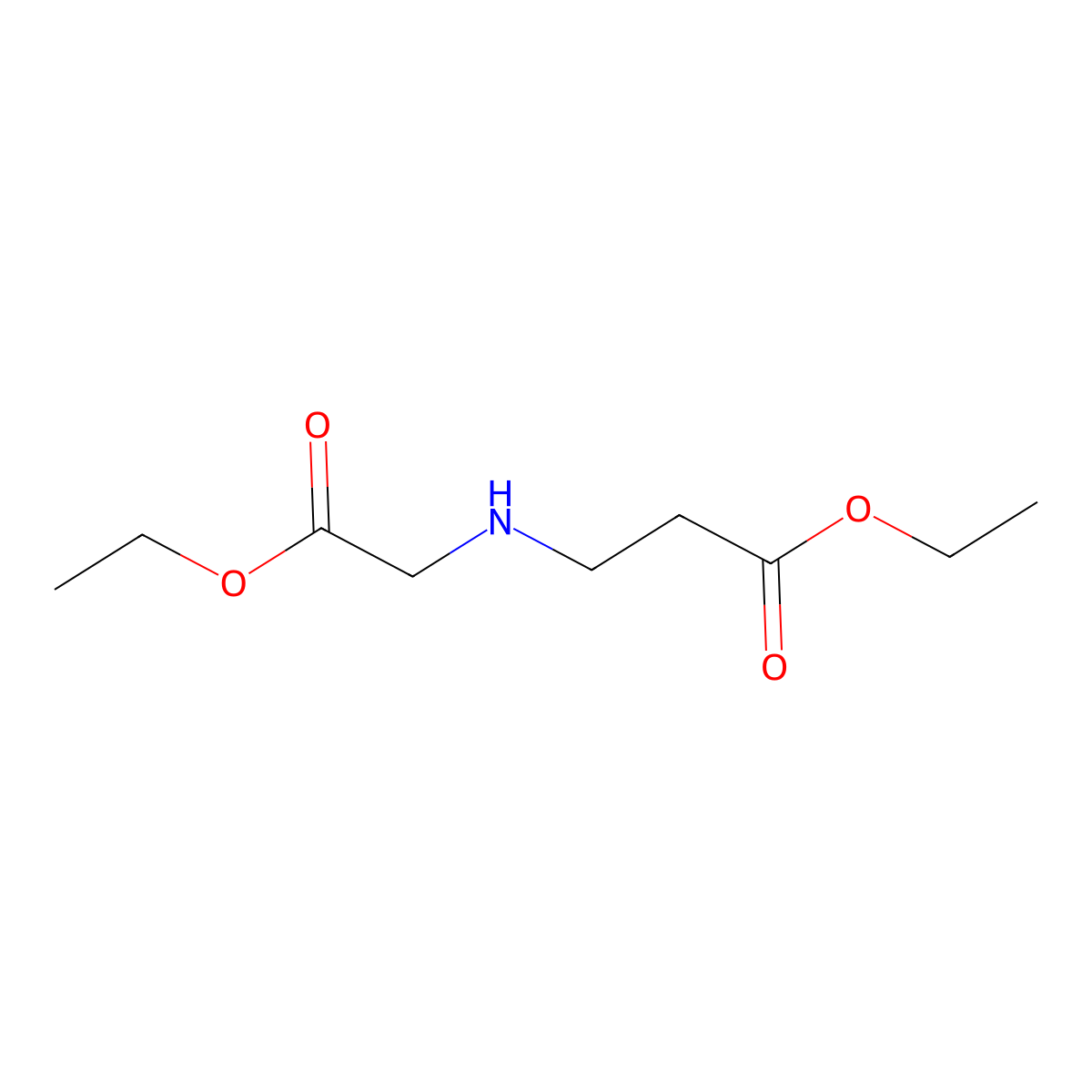 Ethyl 3-(ethoxycarbonylmethylamino)propionate molecular structure, CAS 3783-61-7