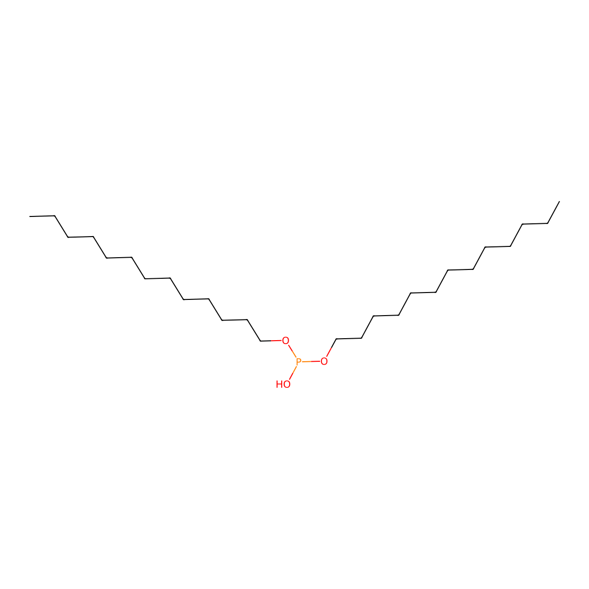 Ditridecyl hydrogen phosphite molecular structure, CAS 3783-64-0