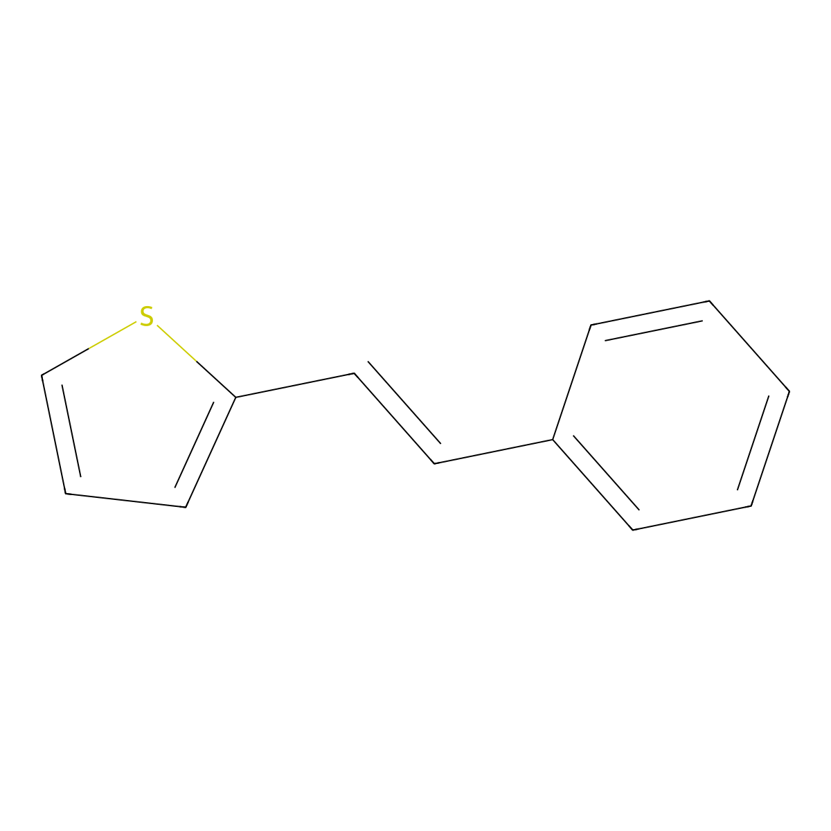 Thiophene, 2-(2-phenylethenyl)- molecular structure, CAS 3783-65-1