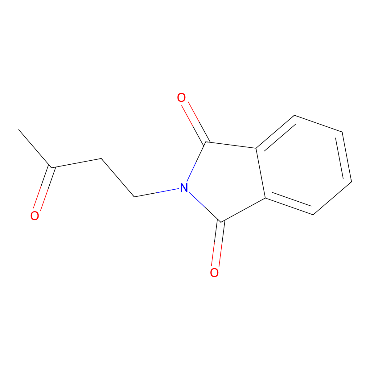 2-(3-Oxobutyl)isoindoline-1,3-dione molecular structure, CAS 3783-77-5