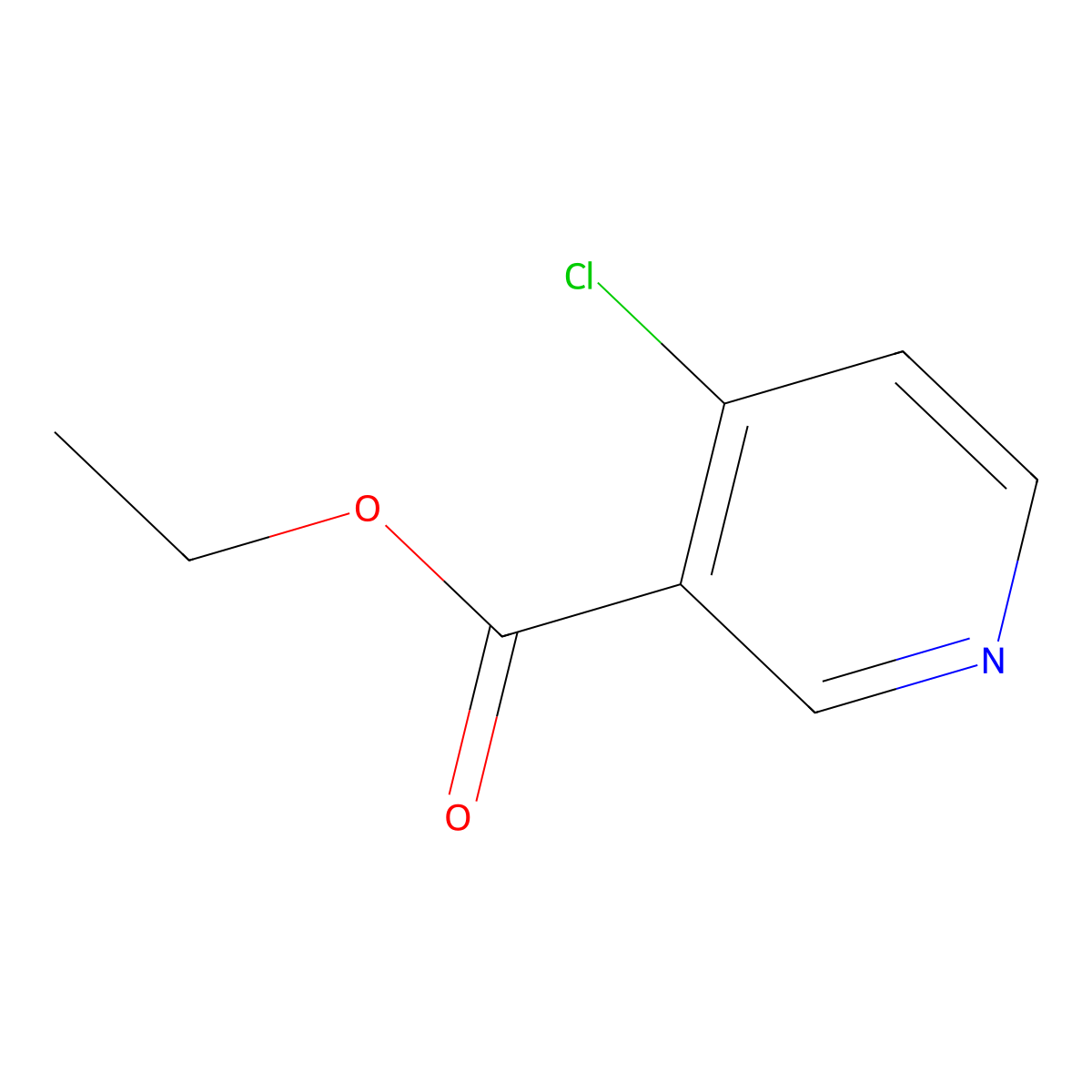 Ethyl 4-chloropyridine-3-carboxylate molecular structure, CAS 37831-62-2