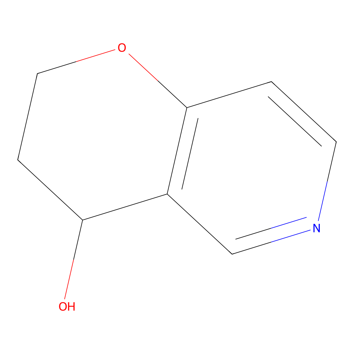 3,4-dihydro-2H-pyrano[3,2-c]pyridin-4-ol molecular structure, CAS 37831-66-6