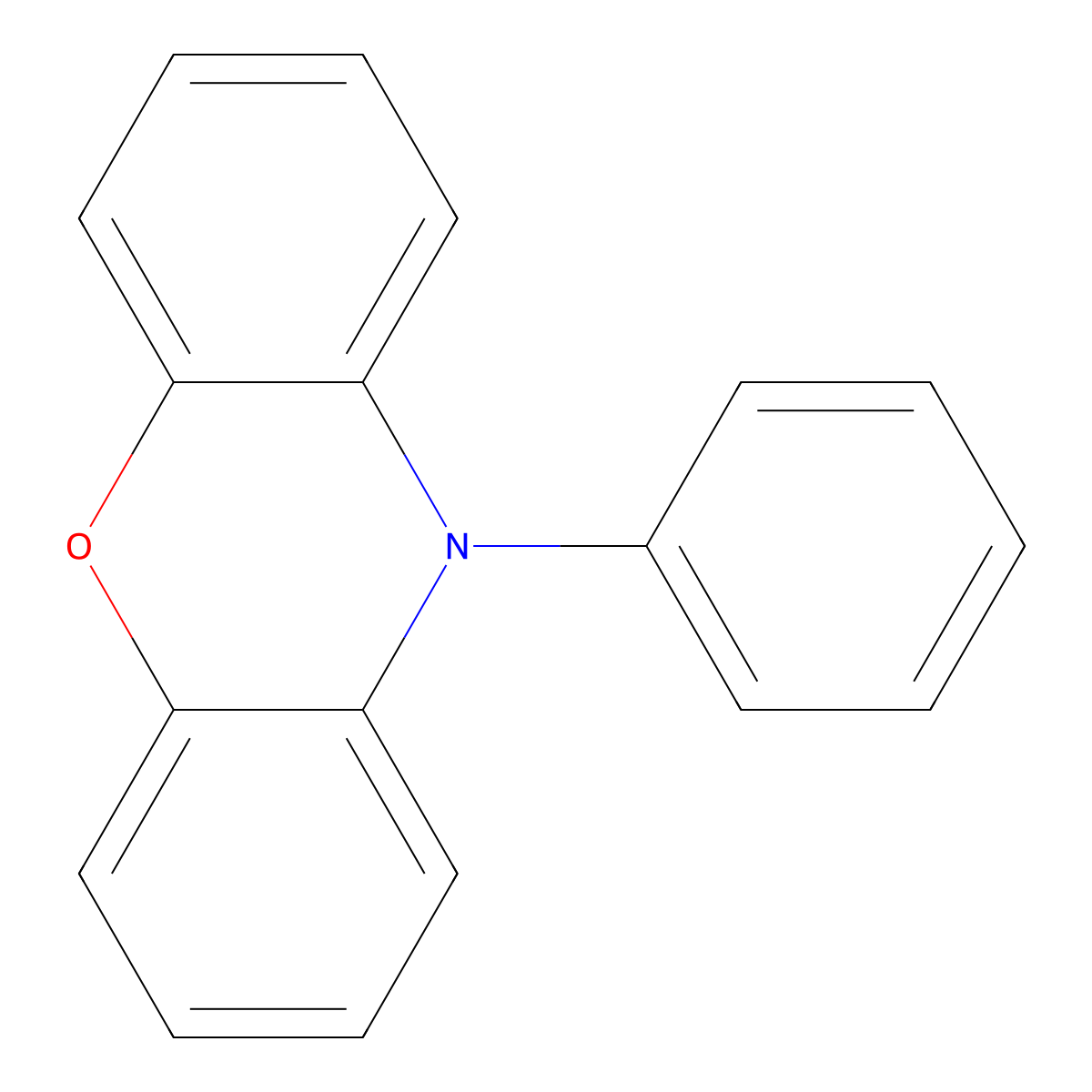 10-phenyl-10H-phenoxazine molecular structure, CAS 37832-25-0