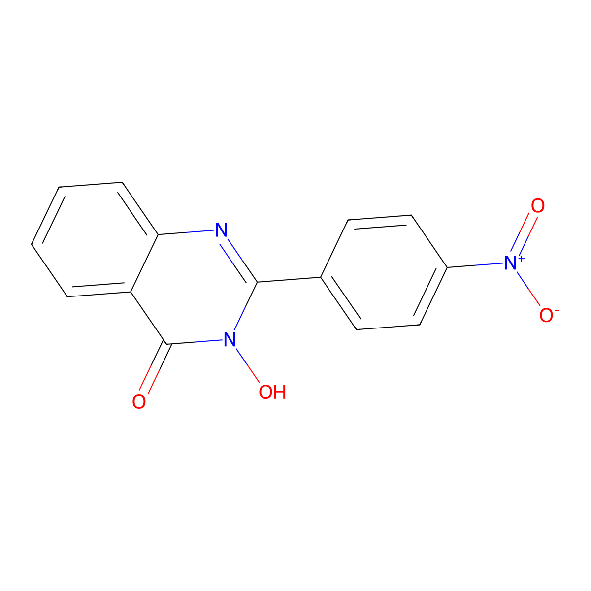 3-hydroxy-2-(4-nitrophenyl)-4(3H)-quinazolinone molecular structure, CAS 37833-85-5