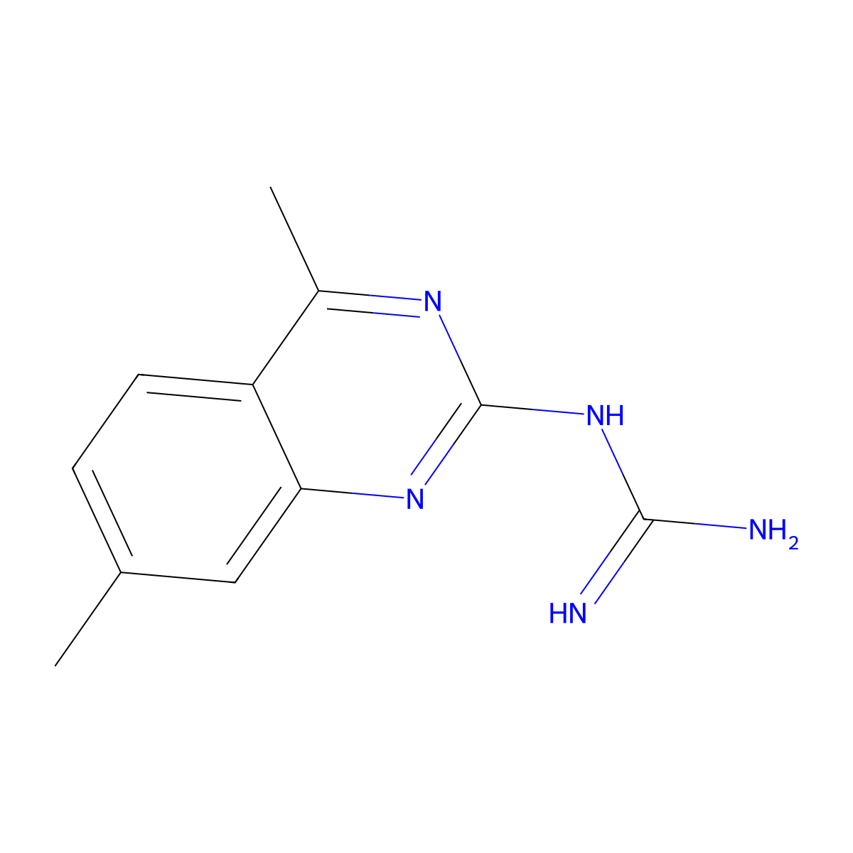 N-(4,7-Dimethyl-2-quinazolinyl)guanidine molecular structure, CAS 37836-89-8