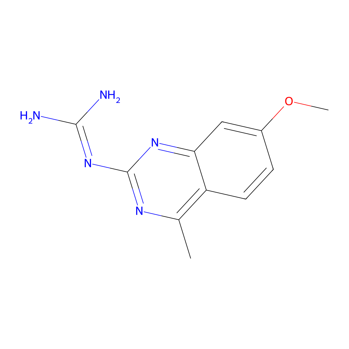 2-(7-Methoxy-4-methylquinazolin-2-yl)guanidine molecular structure, CAS 37836-90-1