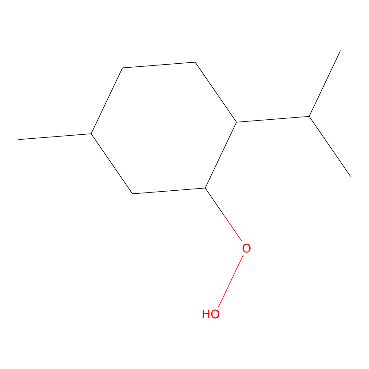 Cyclohexane, 1-methyl-4-(1-methylethyl)-, monohydroperoxy deriv. molecular structure, CAS 37837-09-5